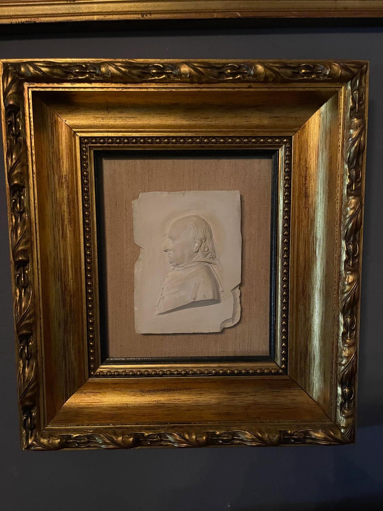 Framed 19th Century Italian Grand Tour Intaglio of a Gentleman, 19th Century.  Nice antique giltwood frame 
