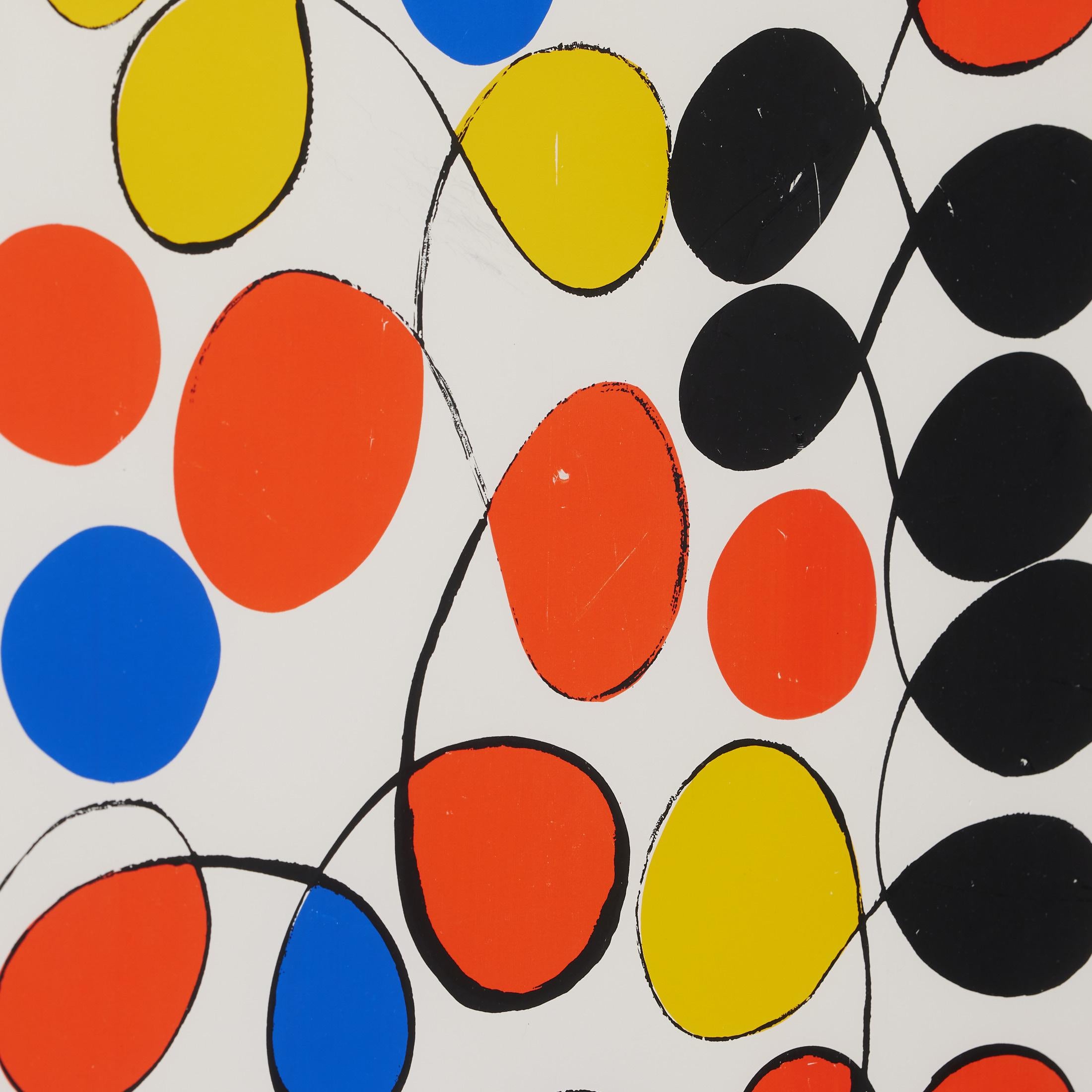 Gerahmte abstrakte Farbseriegrafie nach Alexander Calder im Angebot 6