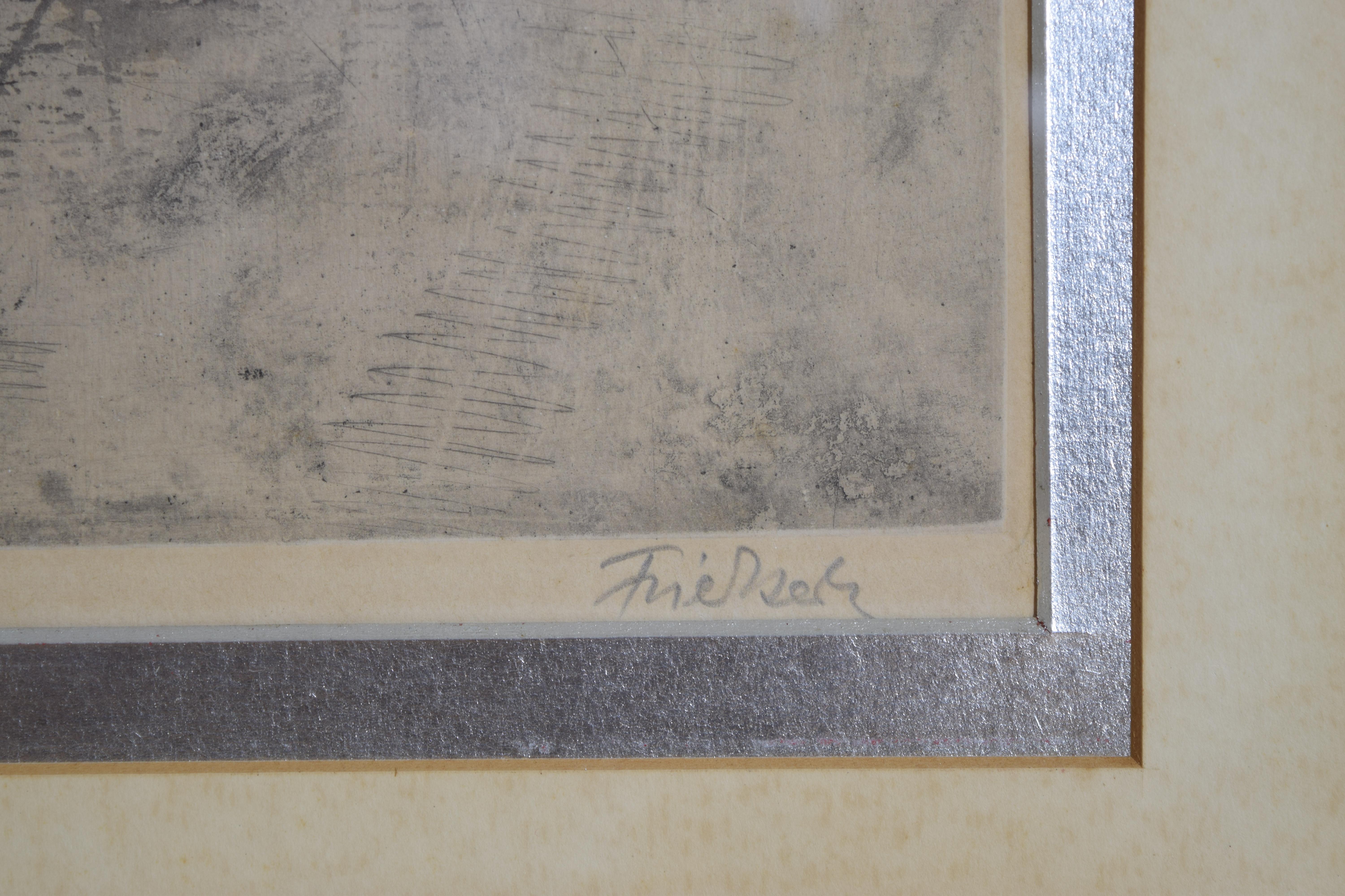 Lithographie abstraite encadrée, signée et numérotée, 2e moitié du 20e siècle en vente 3