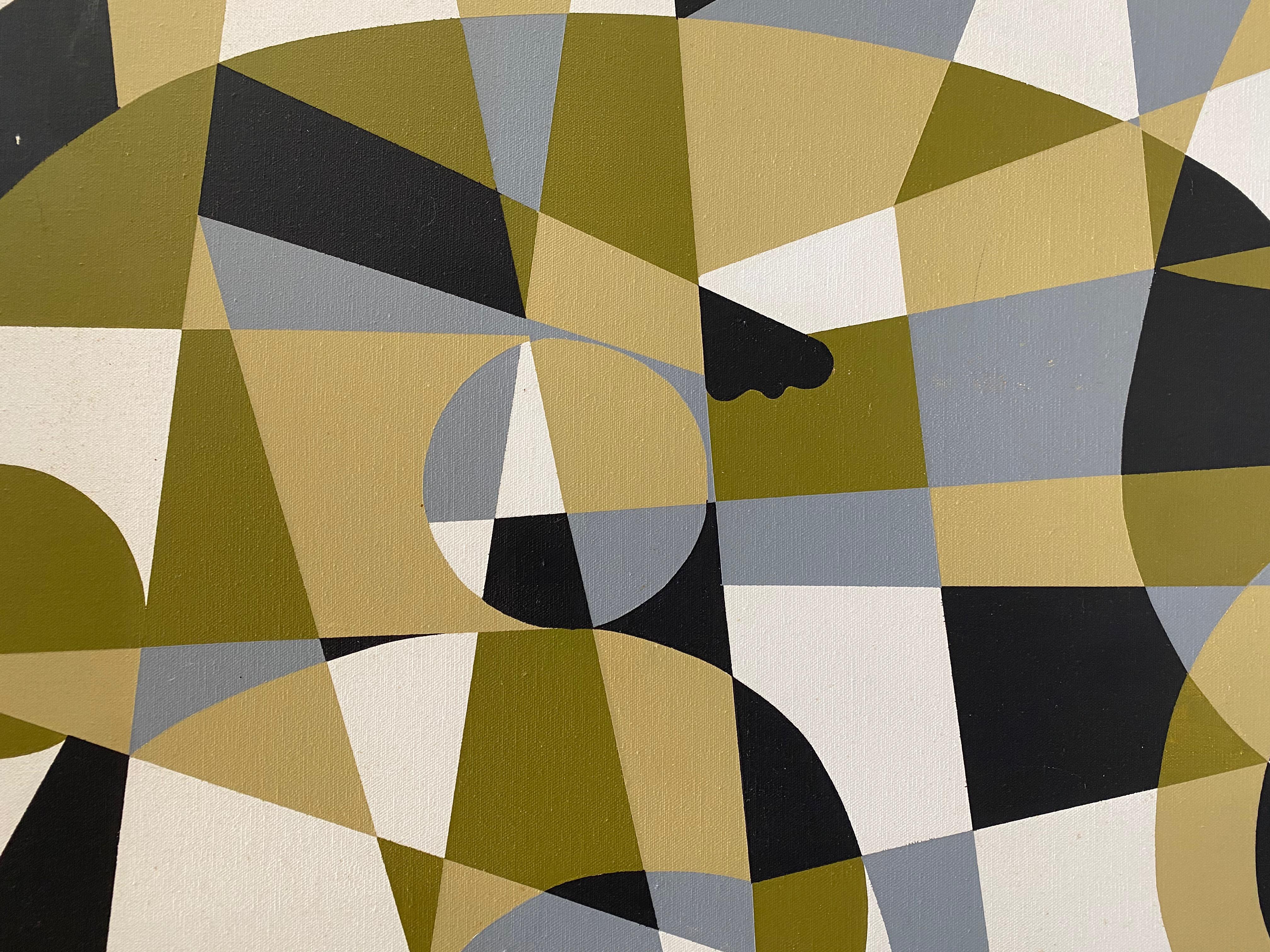 Peinture à l'huile abstraite encadrée de Viola K Poth en vente 4