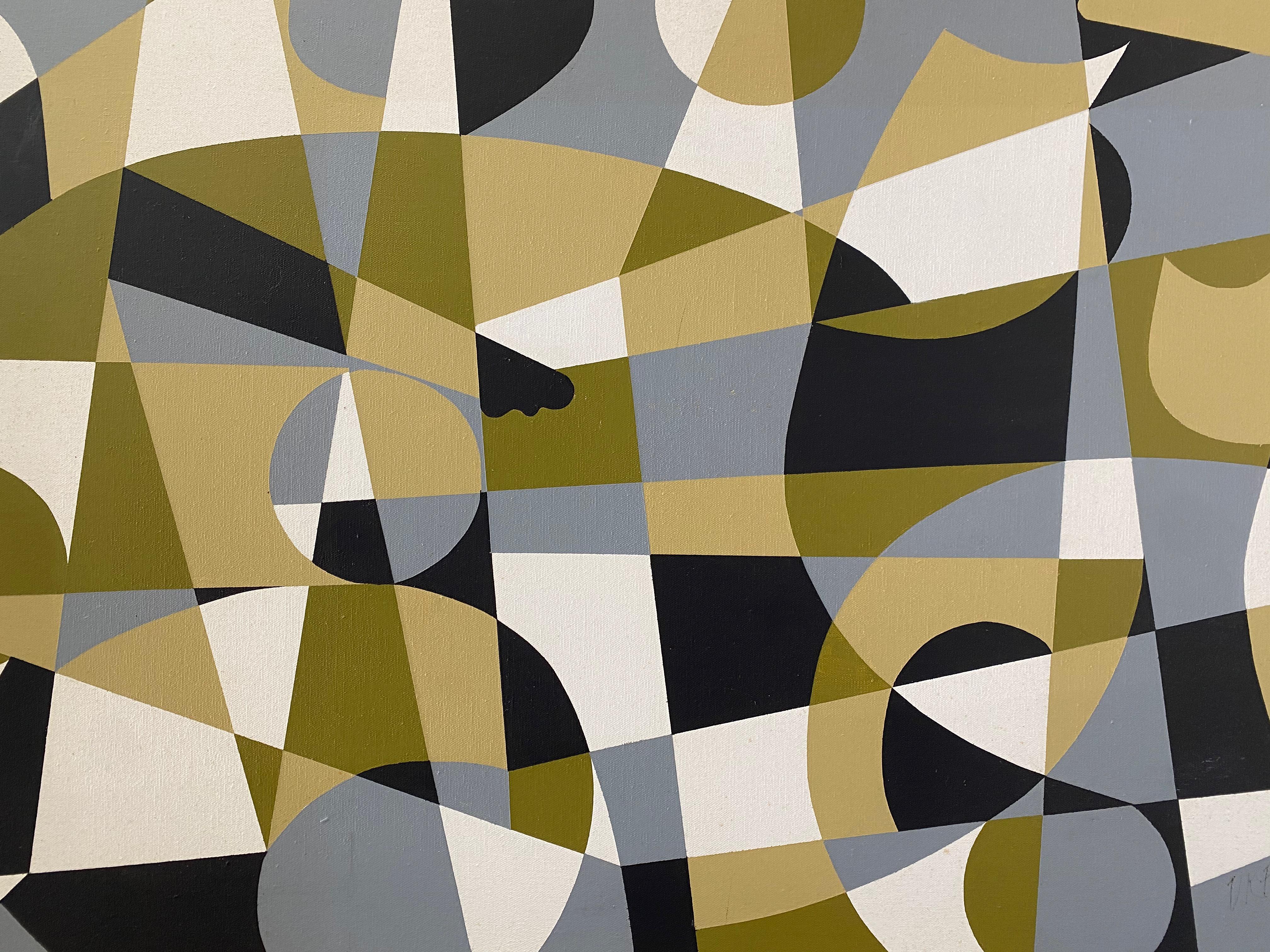 Peinture à l'huile abstraite encadrée de Viola K Poth en vente 5