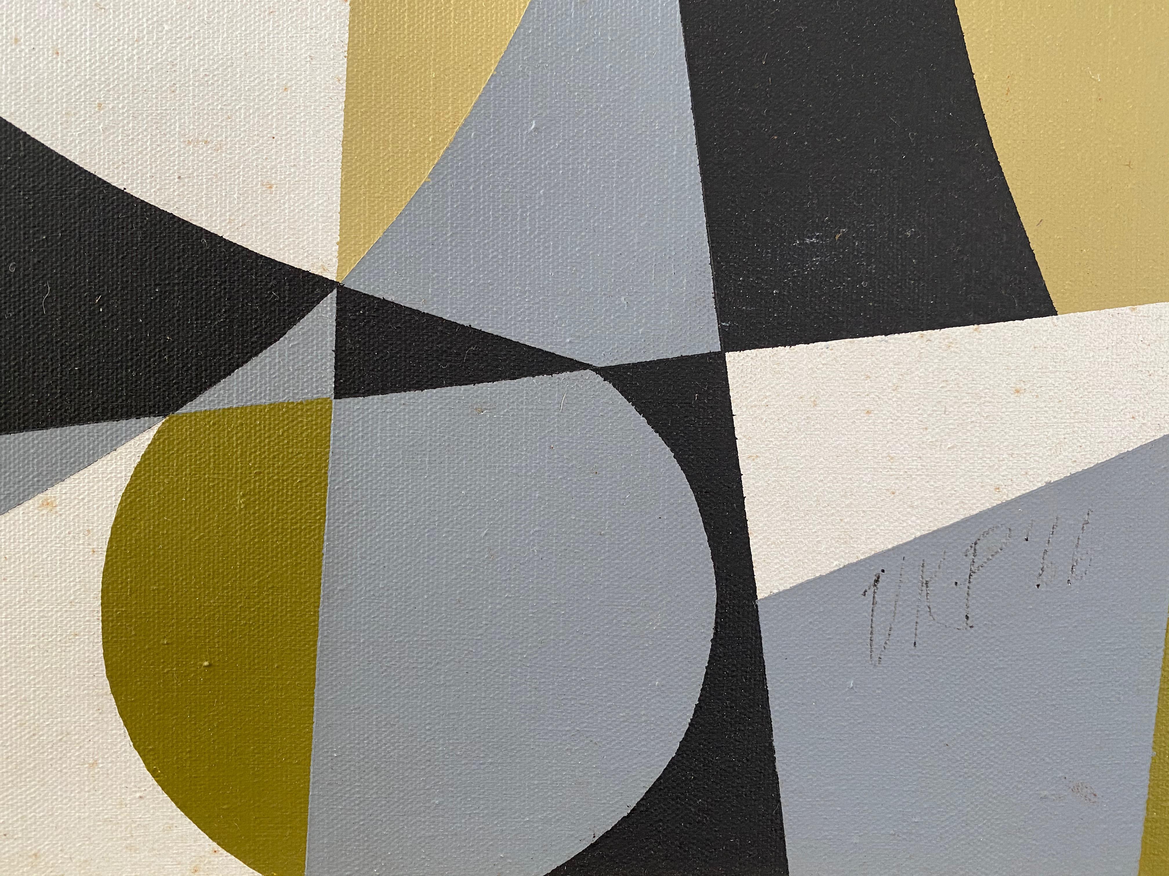 20ième siècle Peinture à l'huile abstraite encadrée de Viola K Poth en vente