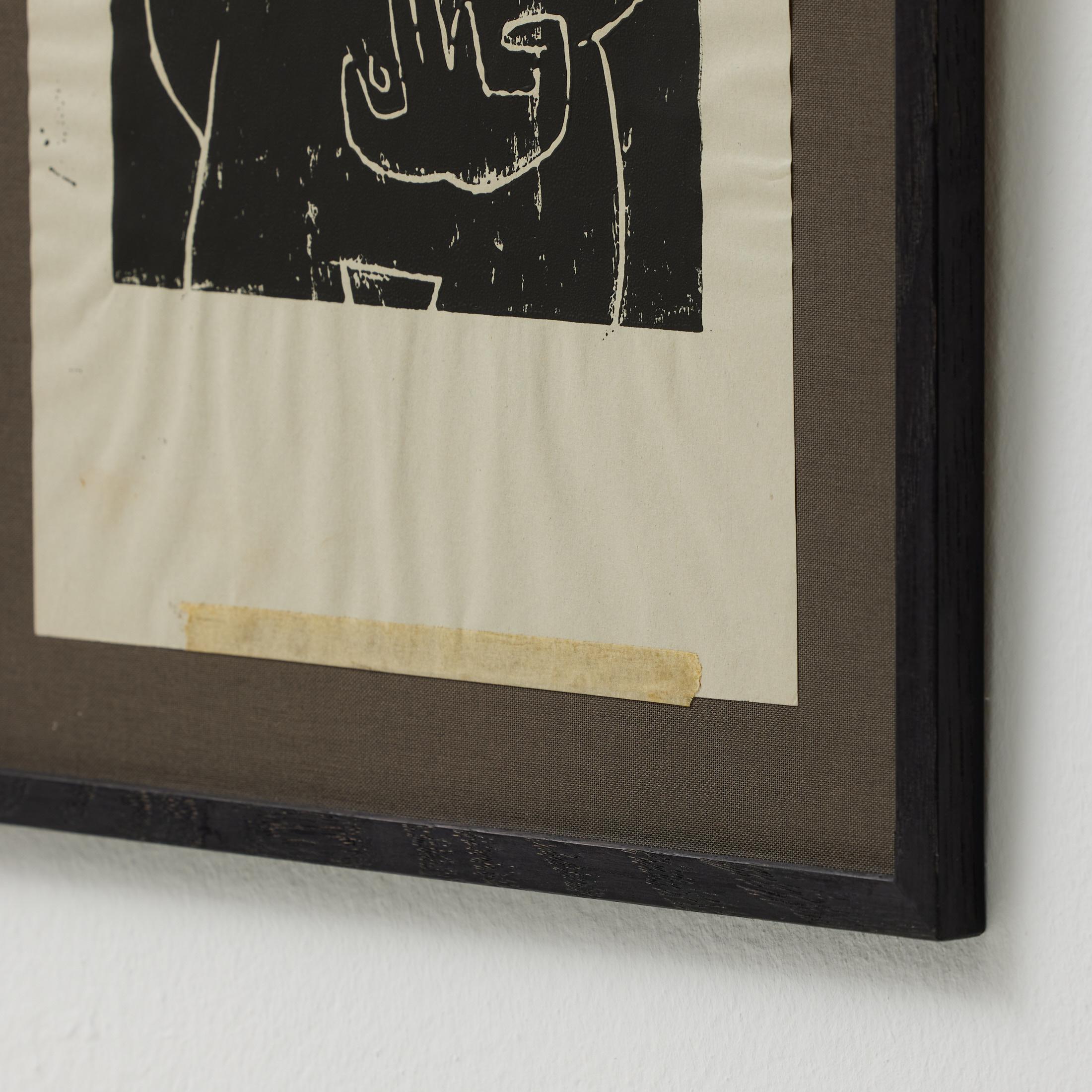 Gerahmter abstrakter Druck, Hommage an Le Corbusier von Adrian, um 2015 im Angebot 3