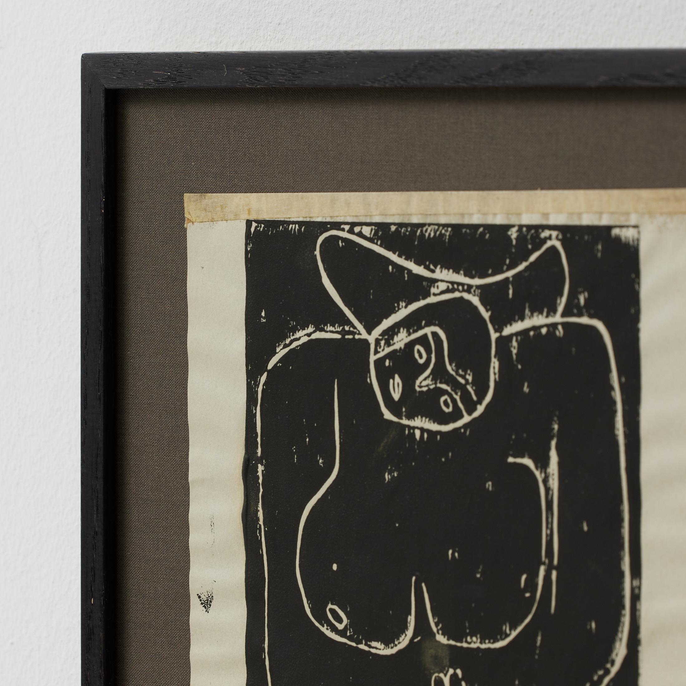 Gerahmter abstrakter Druck, Hommage an Le Corbusier von Adrian, um 2015 im Angebot 4