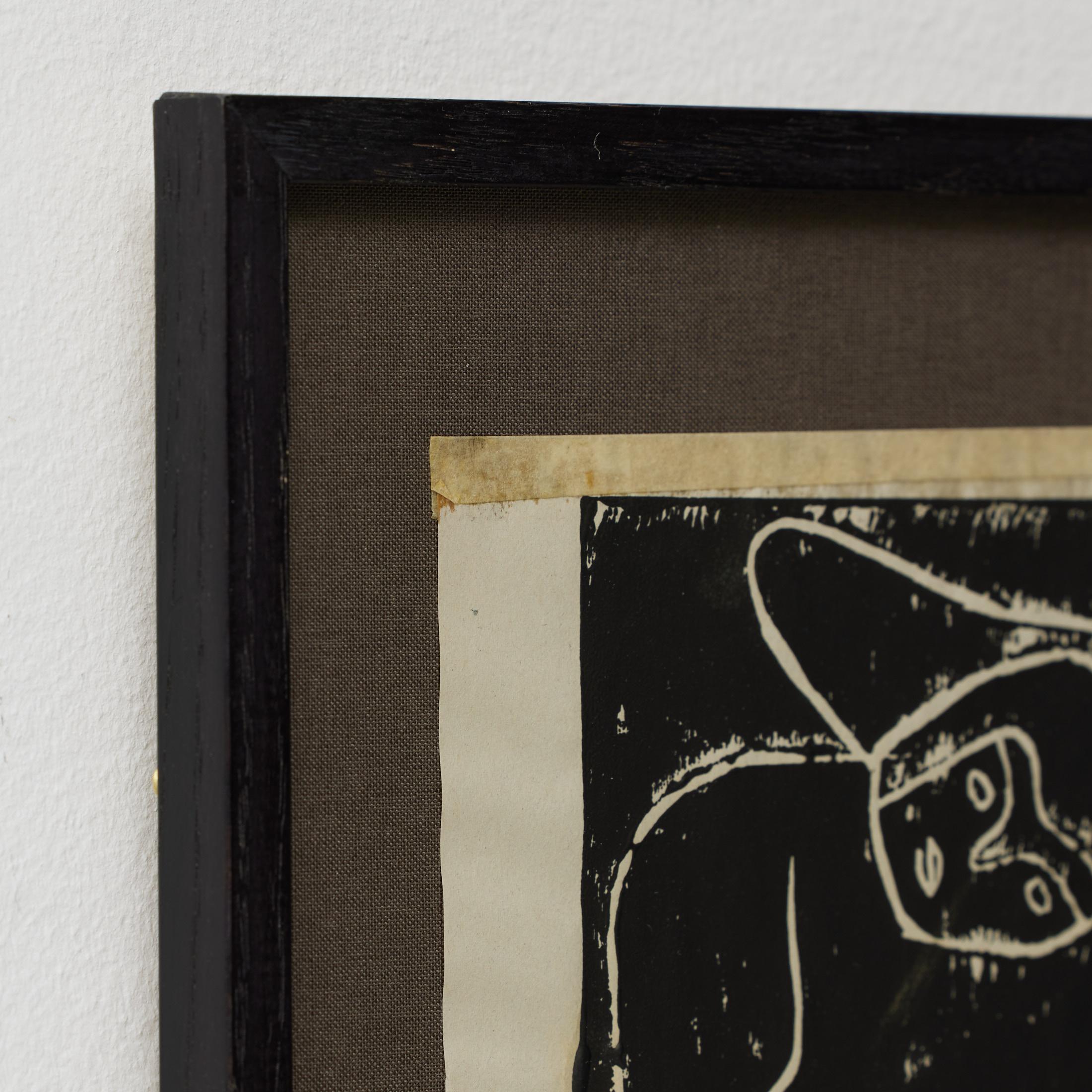 Gerahmter abstrakter Druck, Hommage an Le Corbusier von Adrian, um 2015 (Spanisch) im Angebot