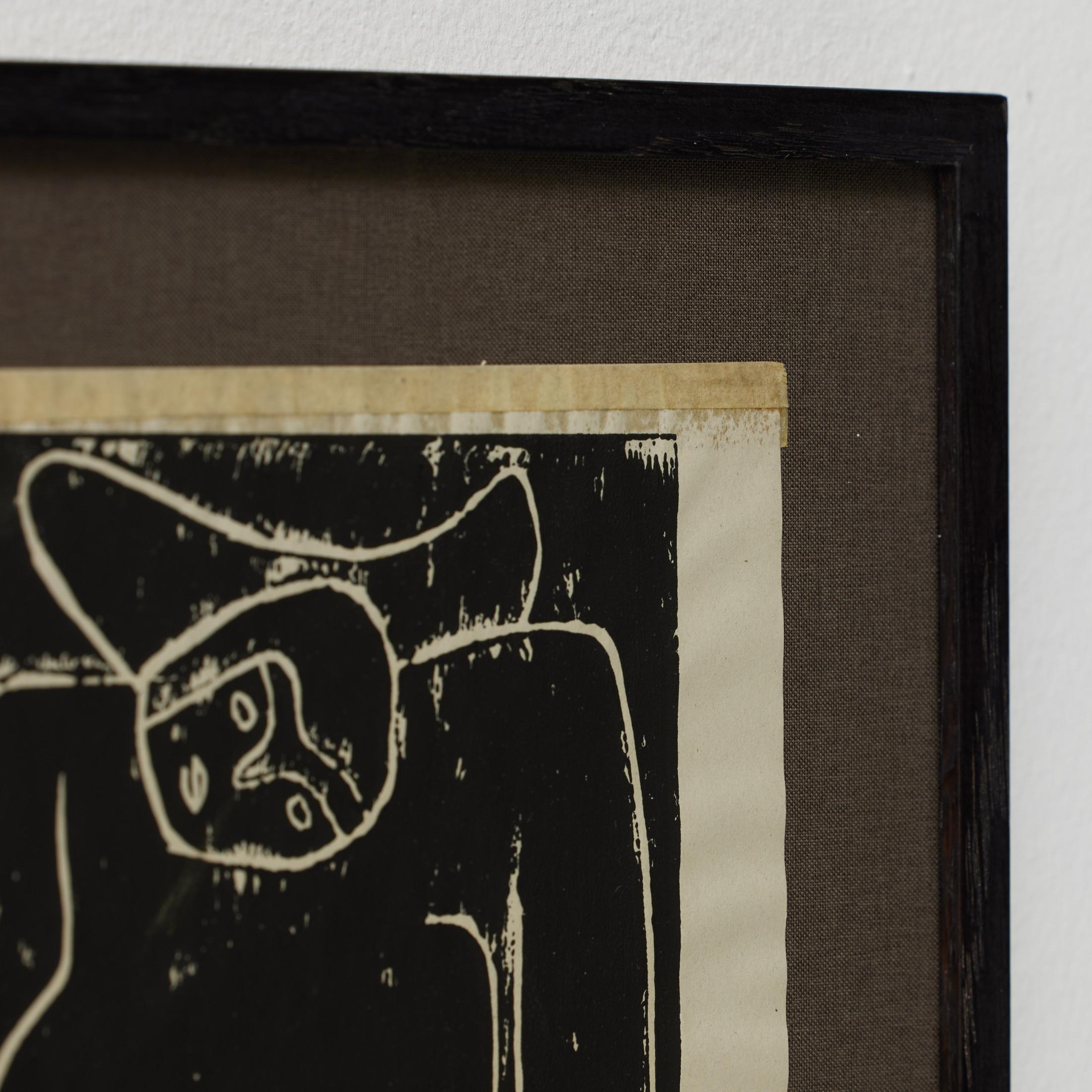 Gerahmter abstrakter Druck, Hommage an Le Corbusier von Adrian, um 2015 im Zustand „Gut“ im Angebot in Barcelona, ES