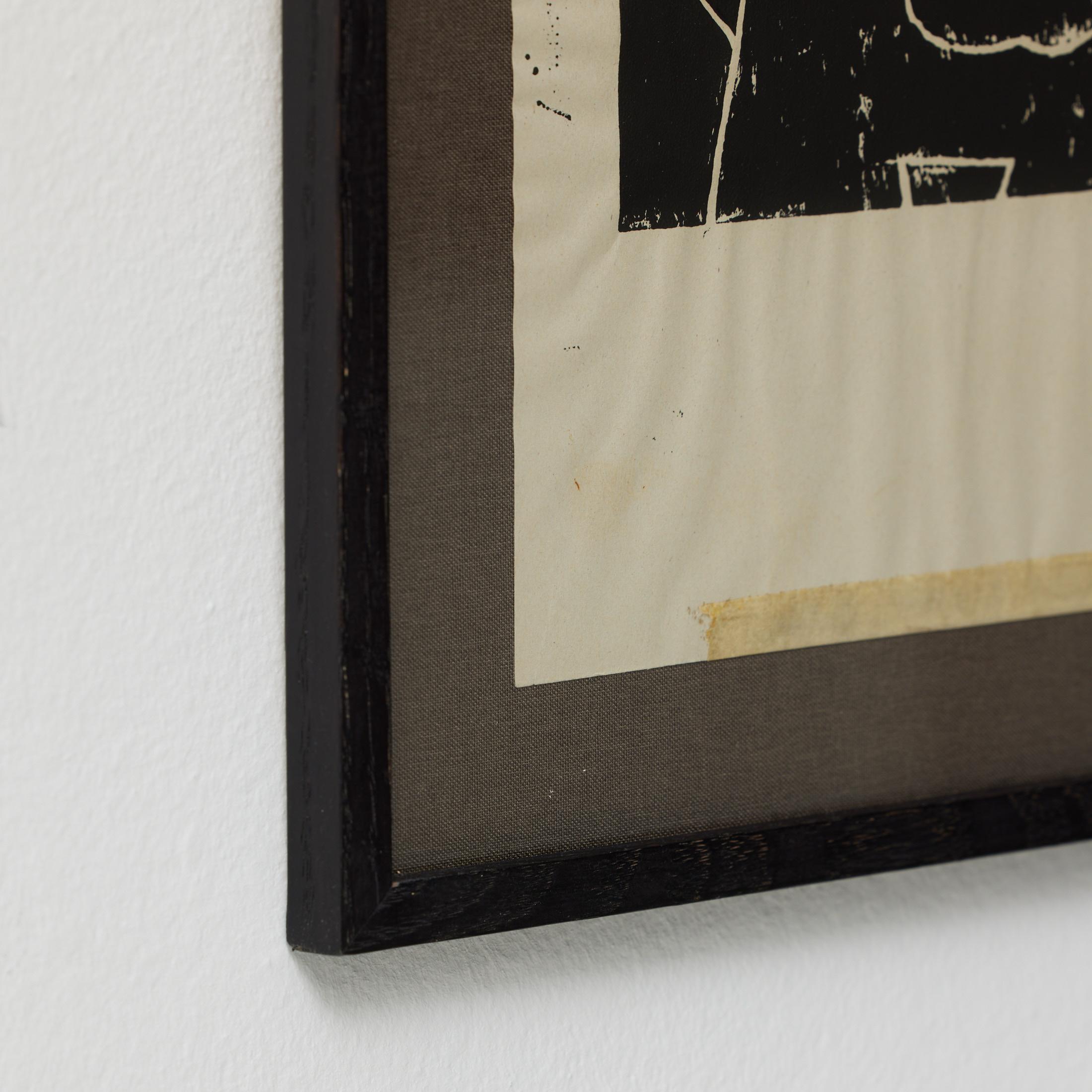 Gerahmter abstrakter Druck, Hommage an Le Corbusier von Adrian, um 2015 (Papier) im Angebot