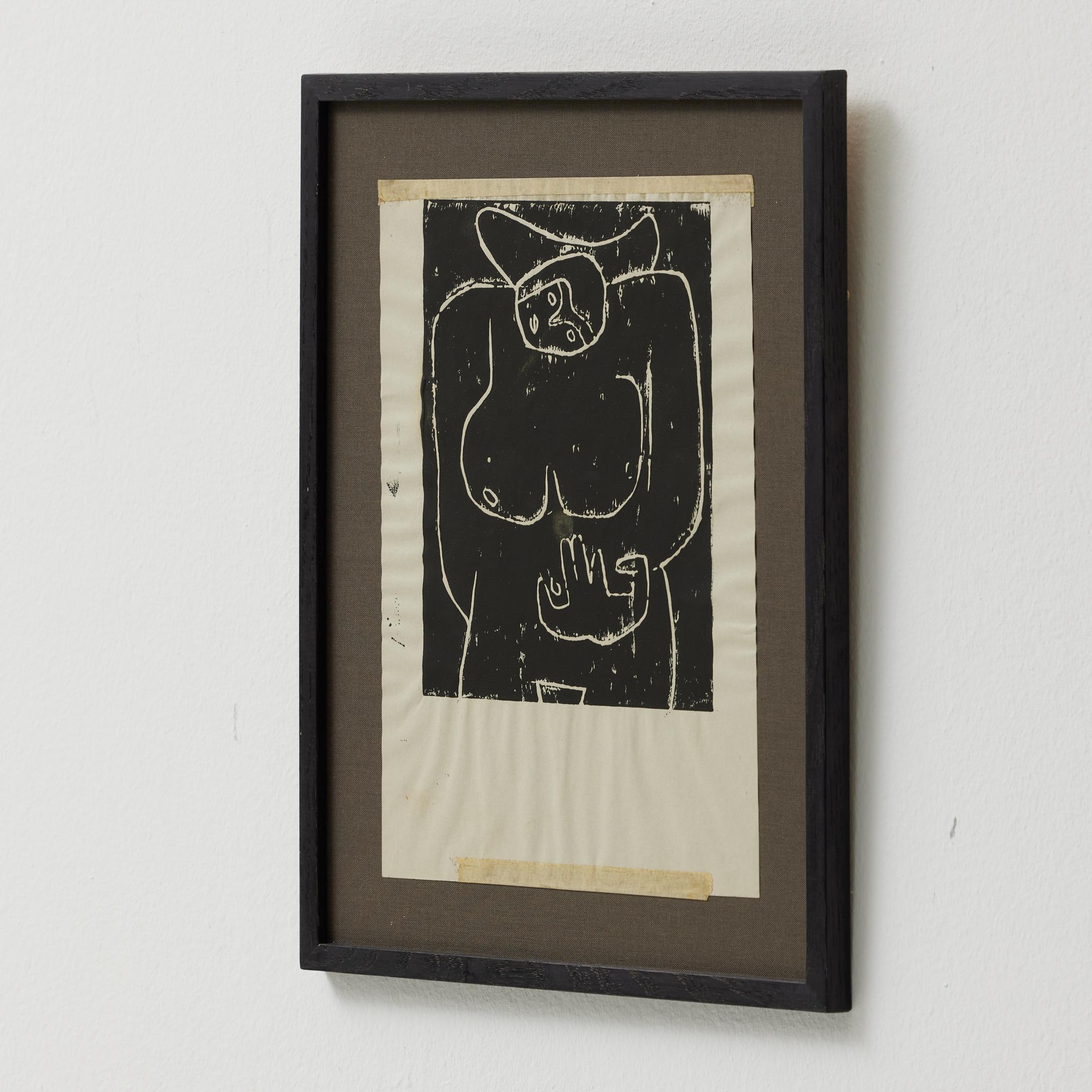 Gerahmter abstrakter Druck, Hommage an Le Corbusier von Adrian, um 2015 im Angebot 2