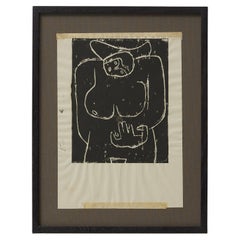 Gerahmter abstrakter Druck, Hommage an Le Corbusier von Adrian, um 2015
