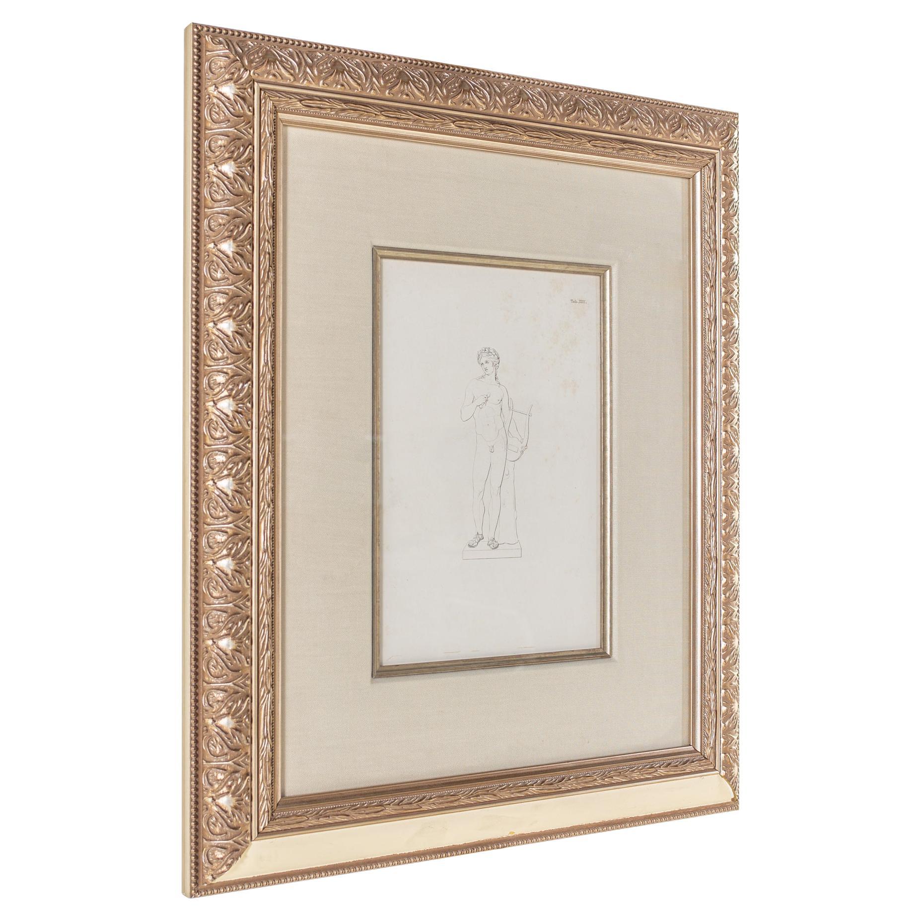 Framed Abstract Sketch of a Man