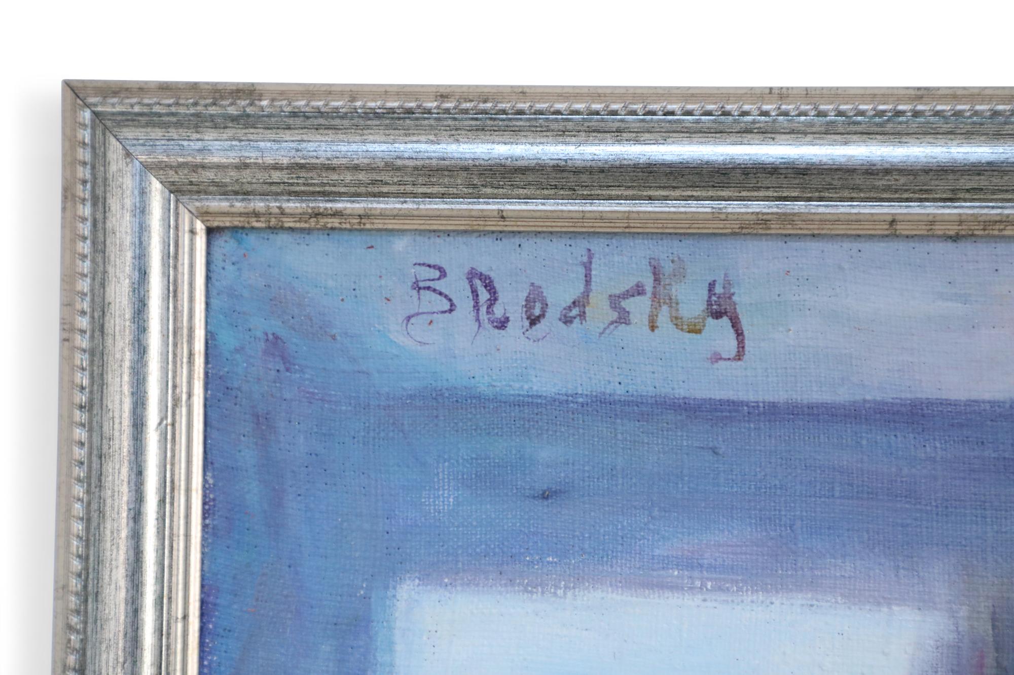 Gerahmtes Acryl-Stillleben mit einer Weinflasche und Obst auf einem Windowsill Ov (amerikanisch) im Angebot