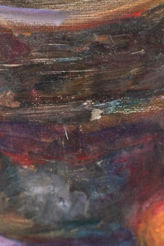 Framed Acrylic Still Life Painting of Yellow and Orange Citrus Fruits and a Brow