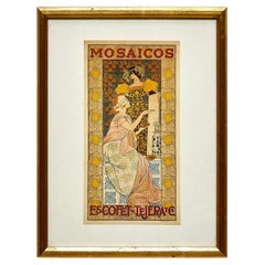Framed Advertising Ricover Print of "Mosaicos Escofet", circa 1900