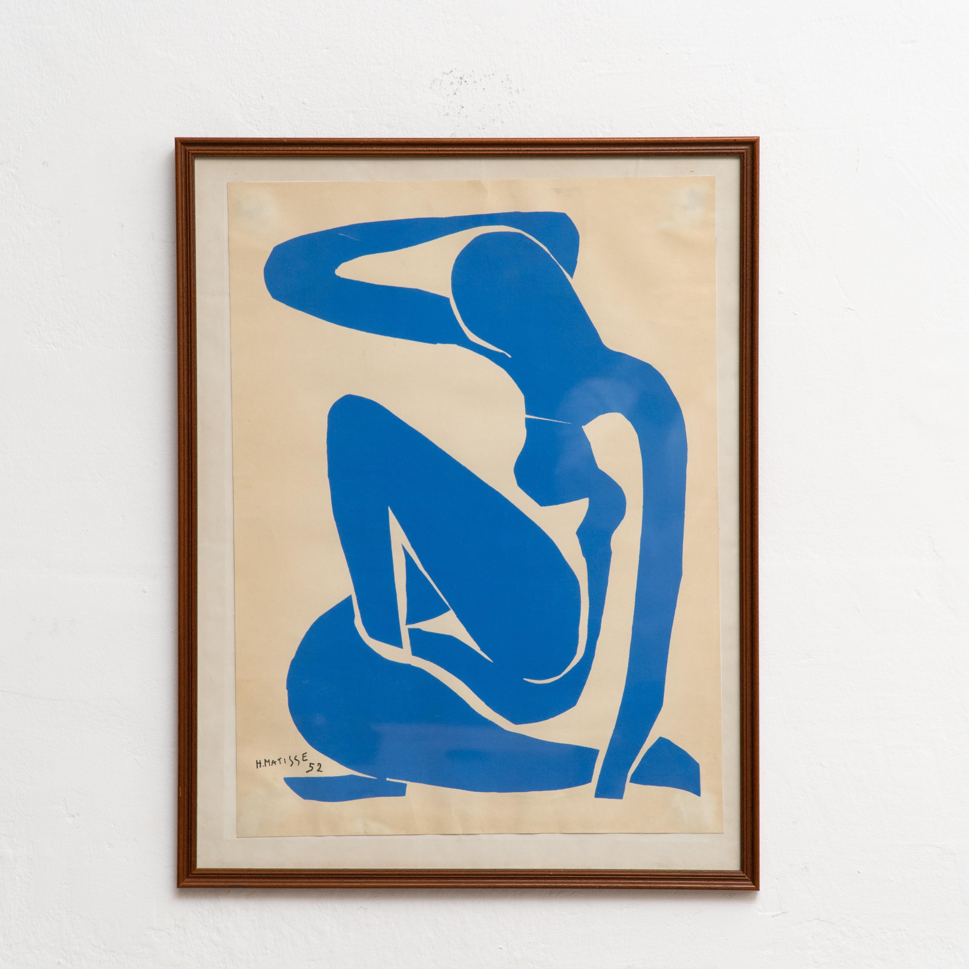 Color lithograph after the work by Henri Matisse, circa 1970.

Signed in the stone.
Edited by Edition des Nouvelles Images, France.
Framed.

In fair condition, with wear consistent of age and use, preserving a beautiful patina, as shown on the