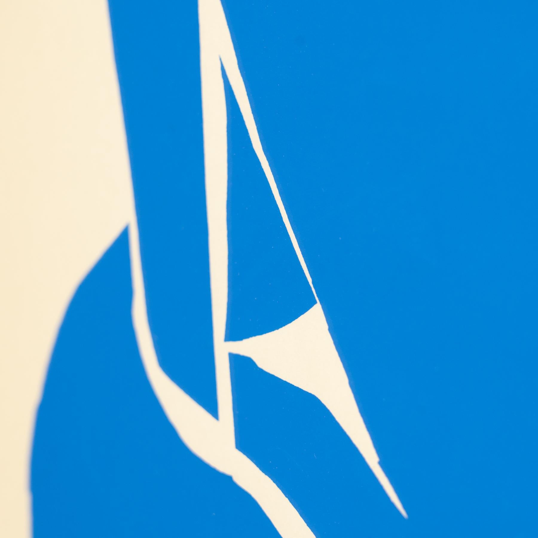 Framed After Henri Matisse Cut Out Blue Lithograph Nu Bleu I 4