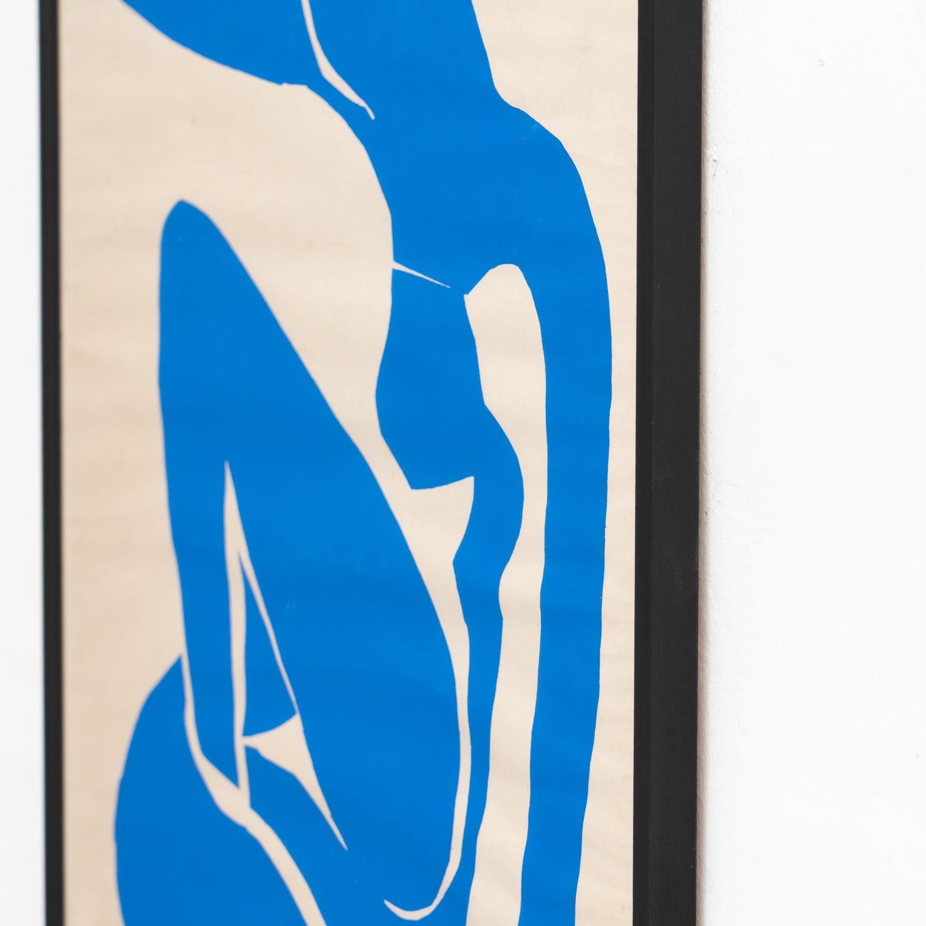 Framed After Henri Matisse Cut Out Blue Lithograph Nu Bleu I For Sale 3