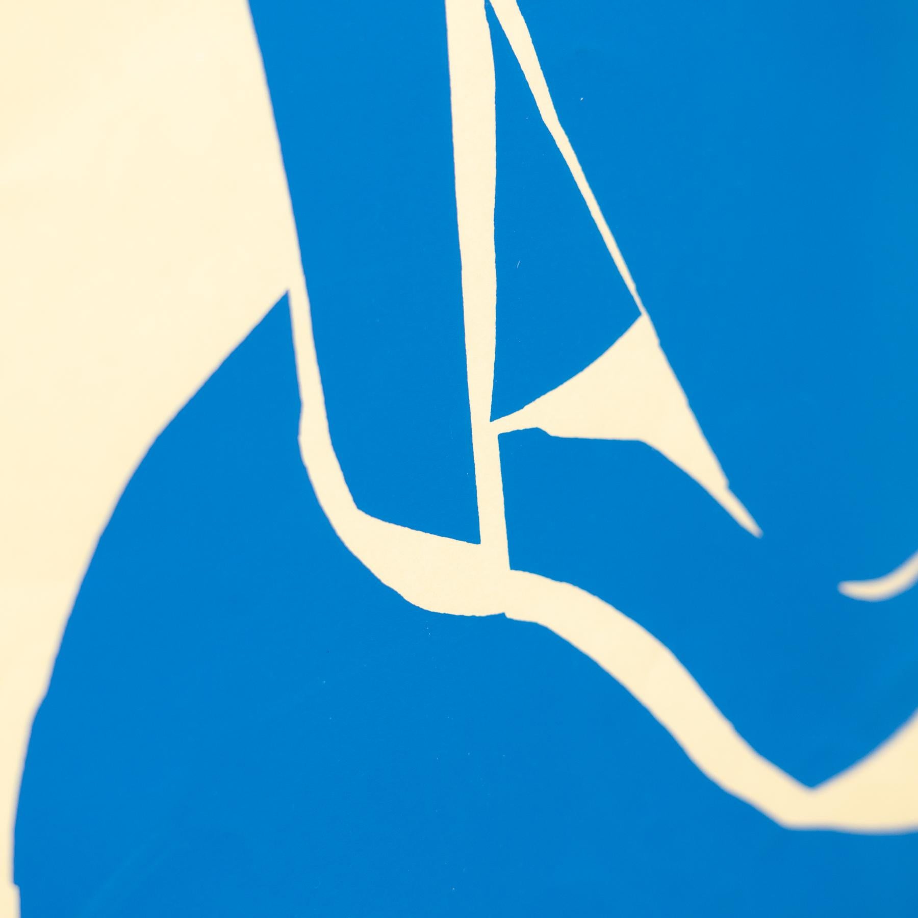 Framed After Henri Matisse Cut Out Blue Lithograph Nu Bleu I 6