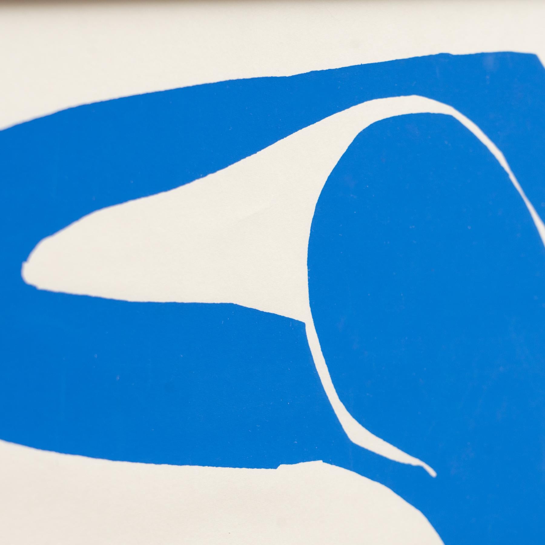 Framed After Henri Matisse Cut Out Blue Lithograph Nu Bleu I 6