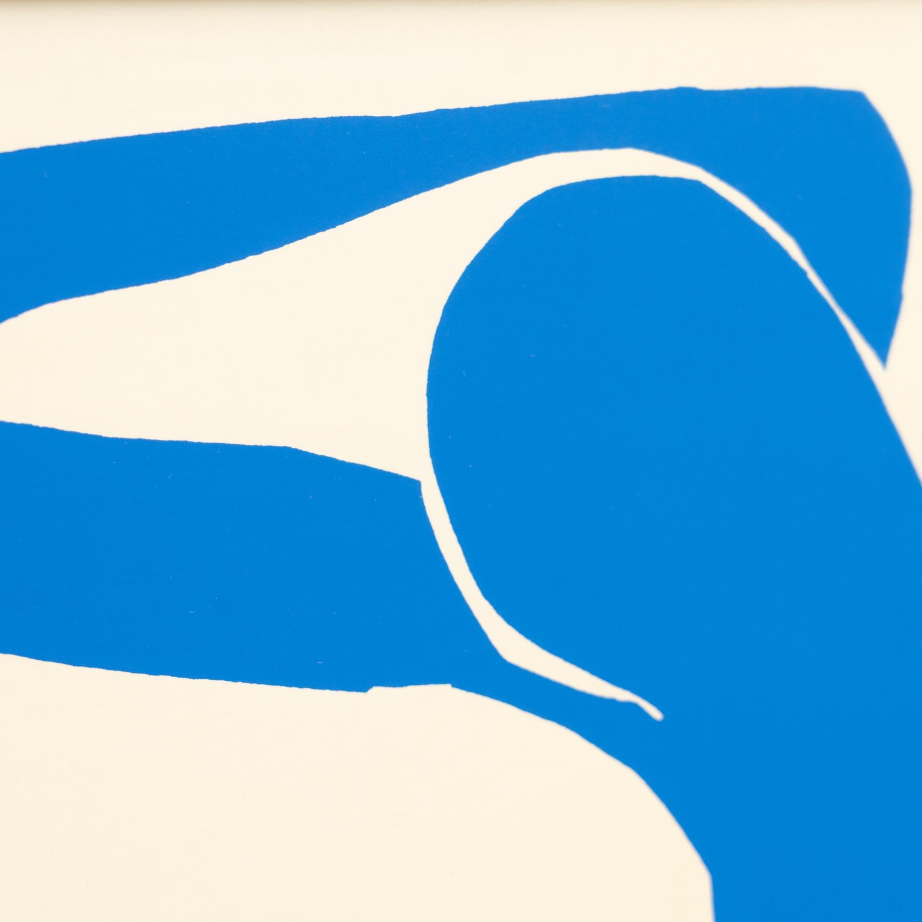 French Framed After Henri Matisse Cut Out Blue Lithograph Nu Bleu I