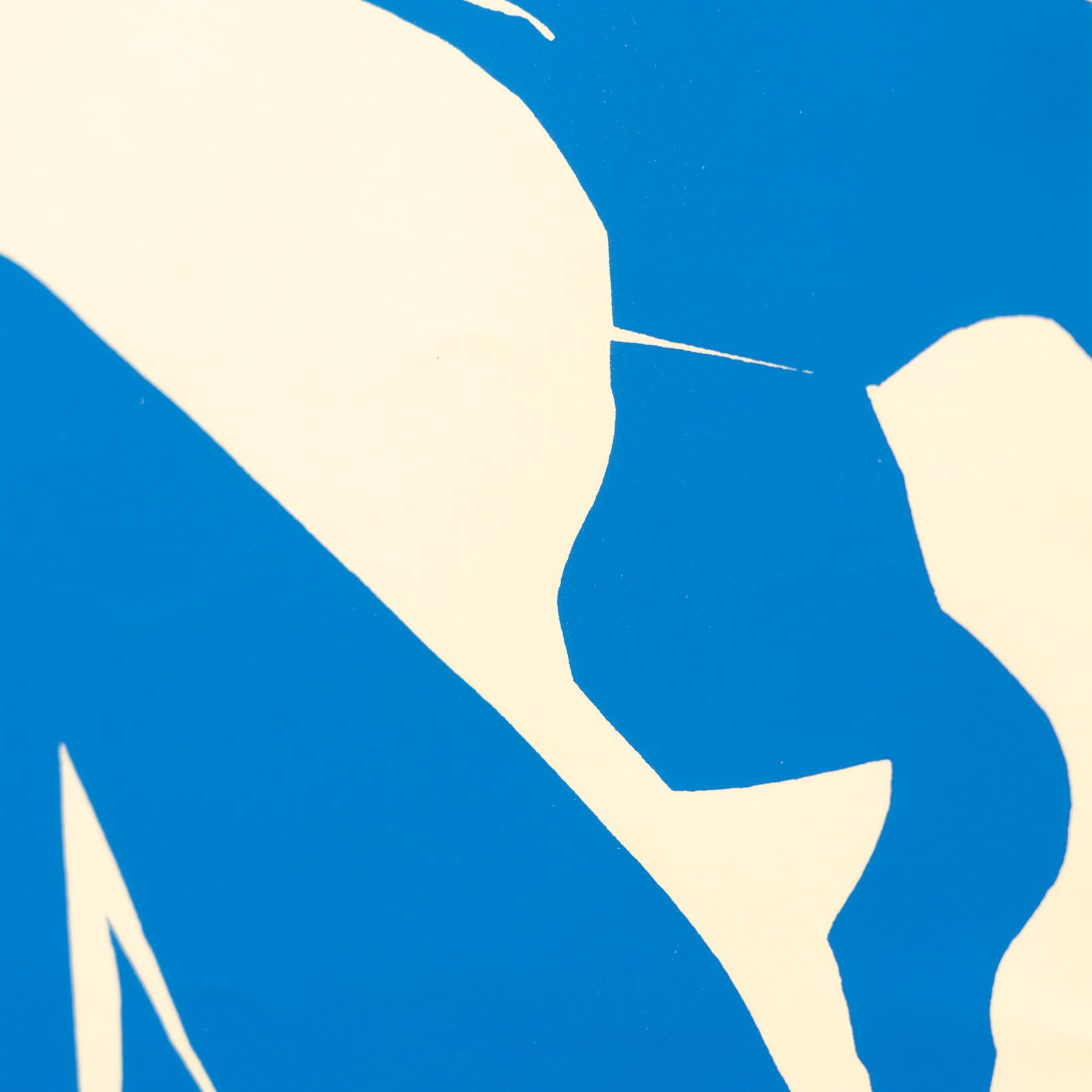 Framed After Henri Matisse Cut Out Blue Lithograph Nu Bleu I In Good Condition In Barcelona, Barcelona