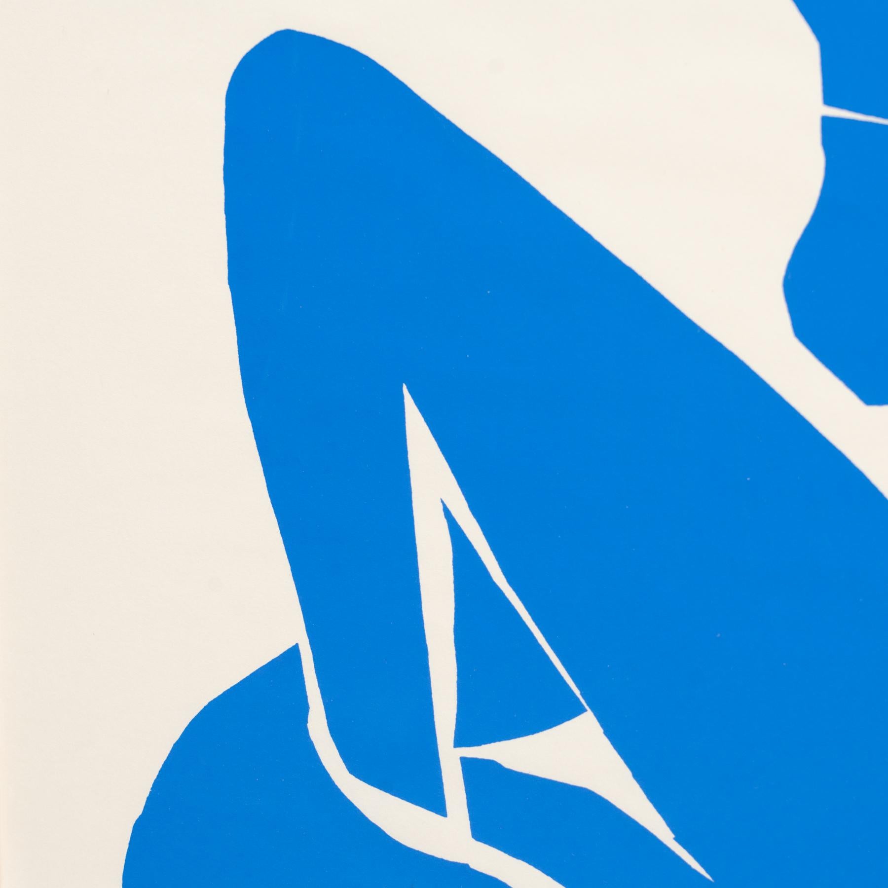 Framed After Henri Matisse Cut Out Blue Lithograph Nu Bleu I In Good Condition In Barcelona, Barcelona