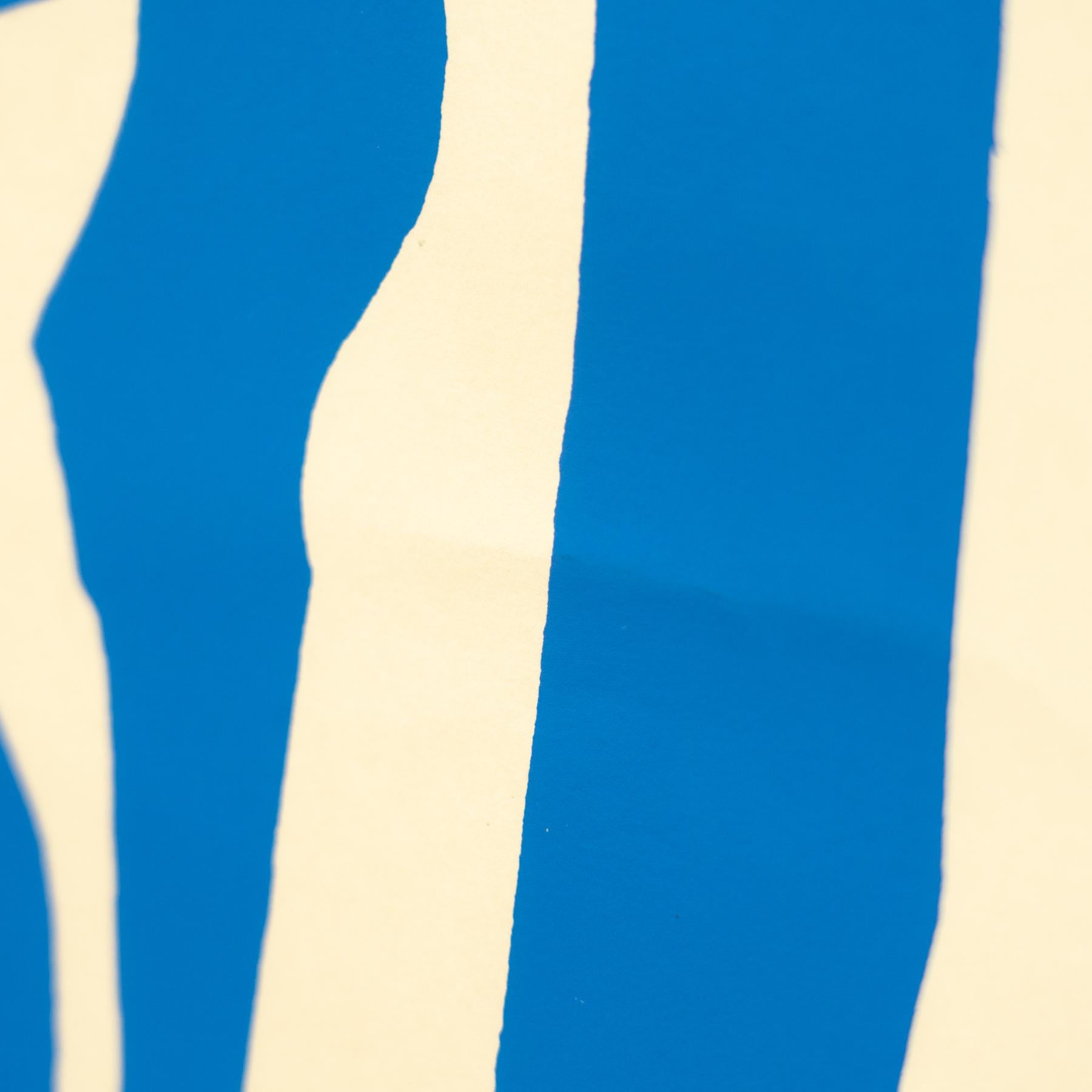 Paper Framed After Henri Matisse Cut Out Blue Lithograph Nu Bleu I