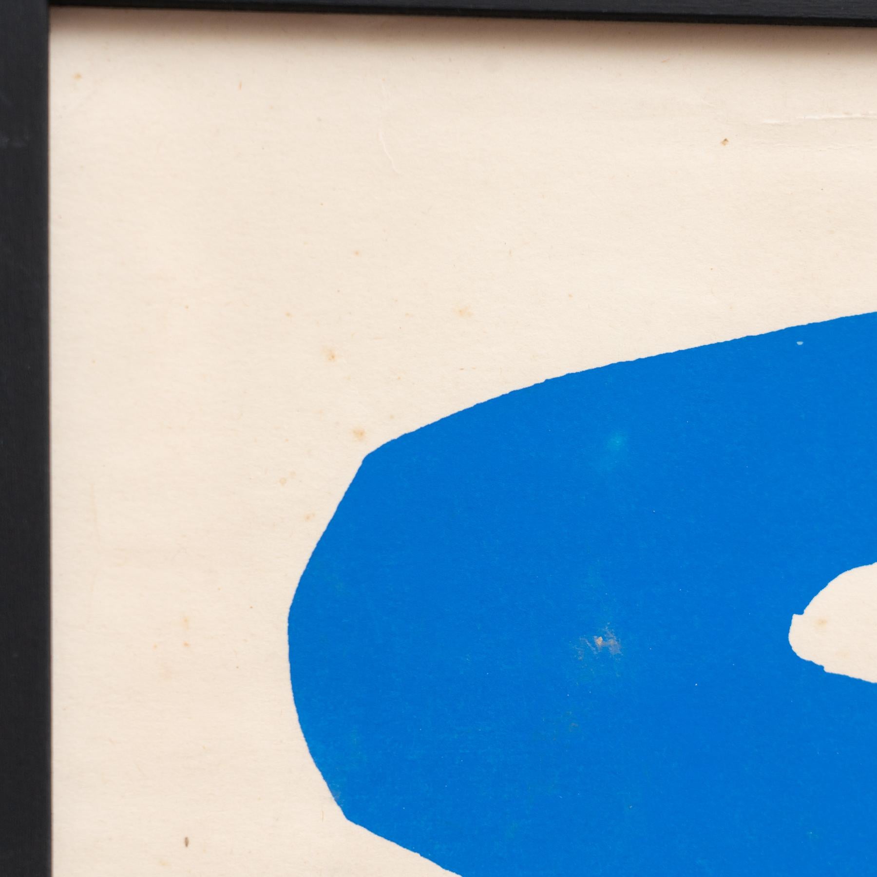 Paper Framed After Henri Matisse Cut Out Blue Lithograph Nu Bleu I For Sale