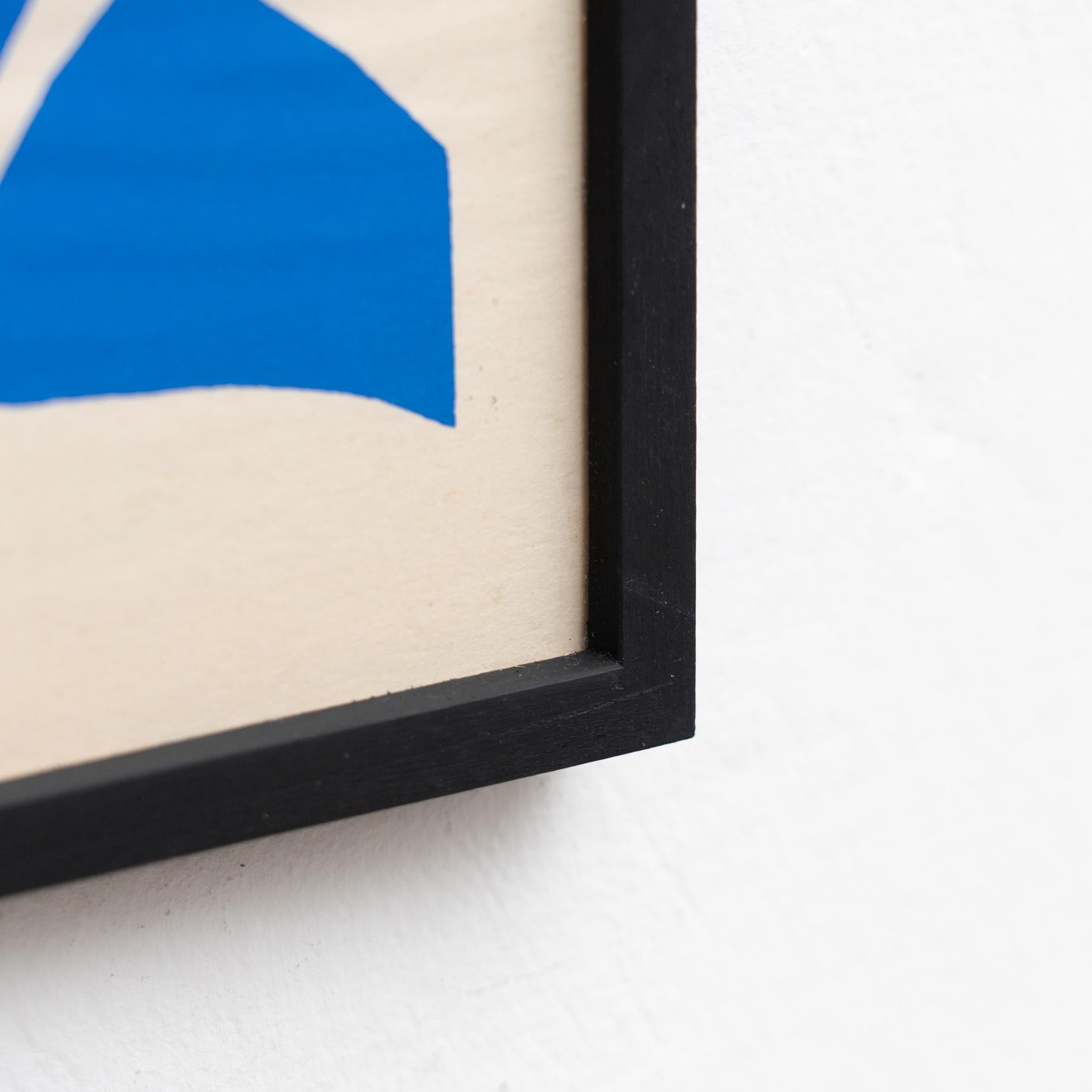 Framed After Henri Matisse Cut Out Blue Lithograph Nu Bleu I For Sale 1