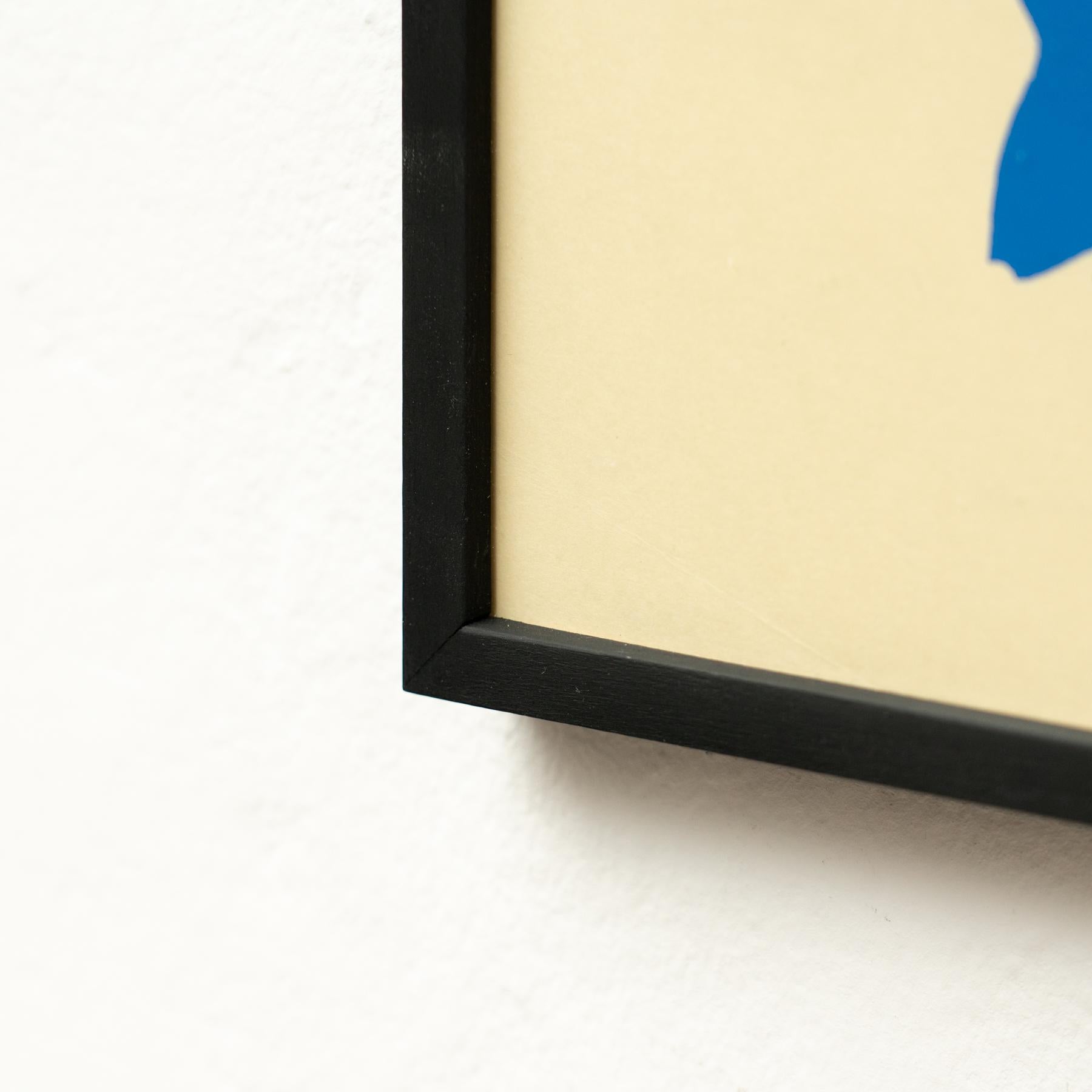 Framed After Henri Matisse Cut Out Blue Lithograph Nu Bleu III For Sale 5