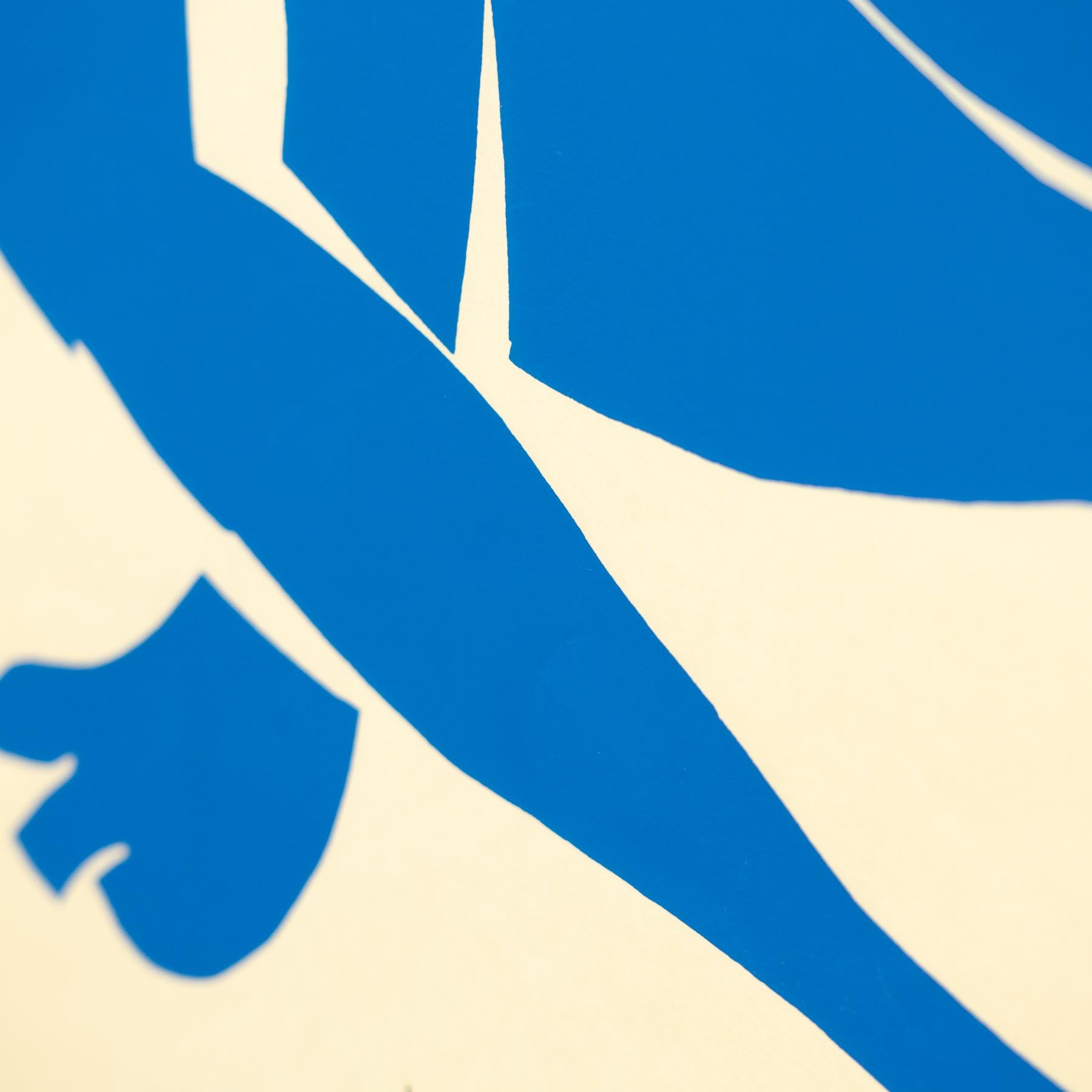 Framed After Henri Matisse Cut Out Blue Lithograph Nu Bleu IV 6