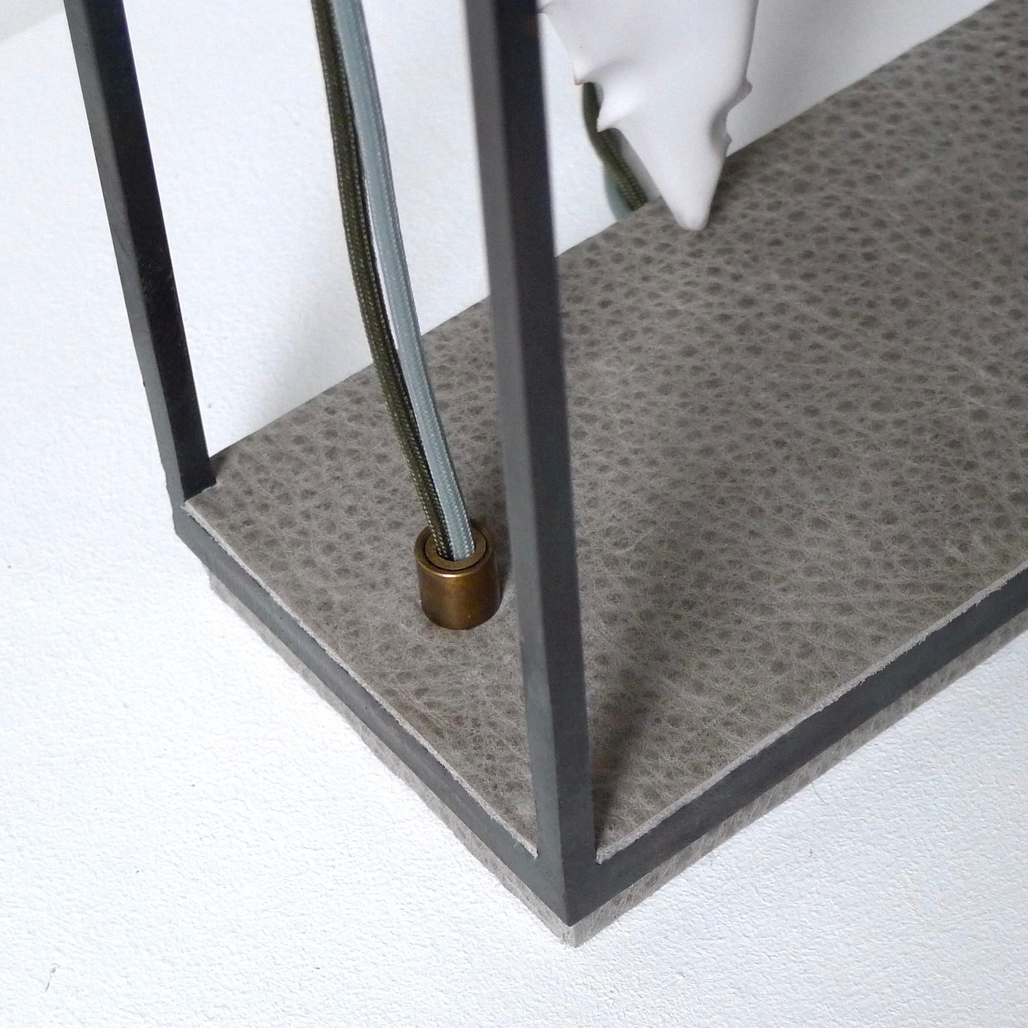 Modern Framed Agave Leafs Table Lamp by Sander Bottinga