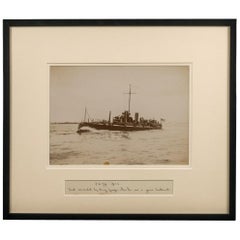Framed Albumen Photograph of the Royal Navy Torpedo Boat No 79