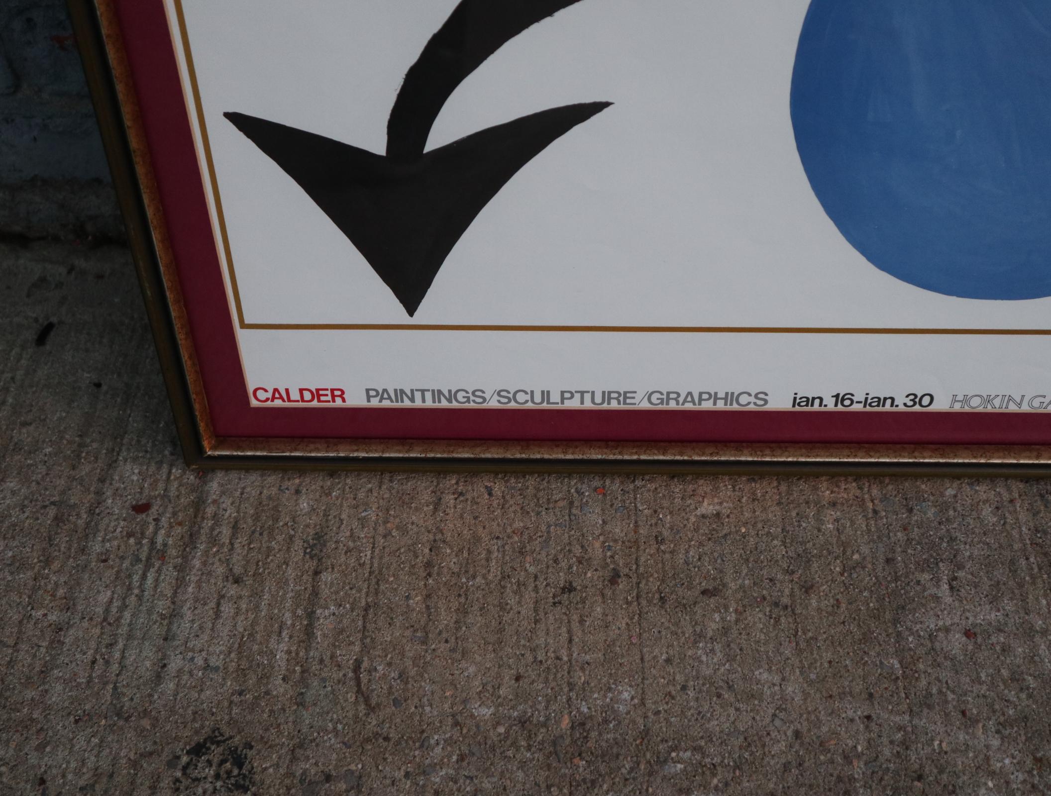 Modern Framed Alexander Calder Exhibition Poster