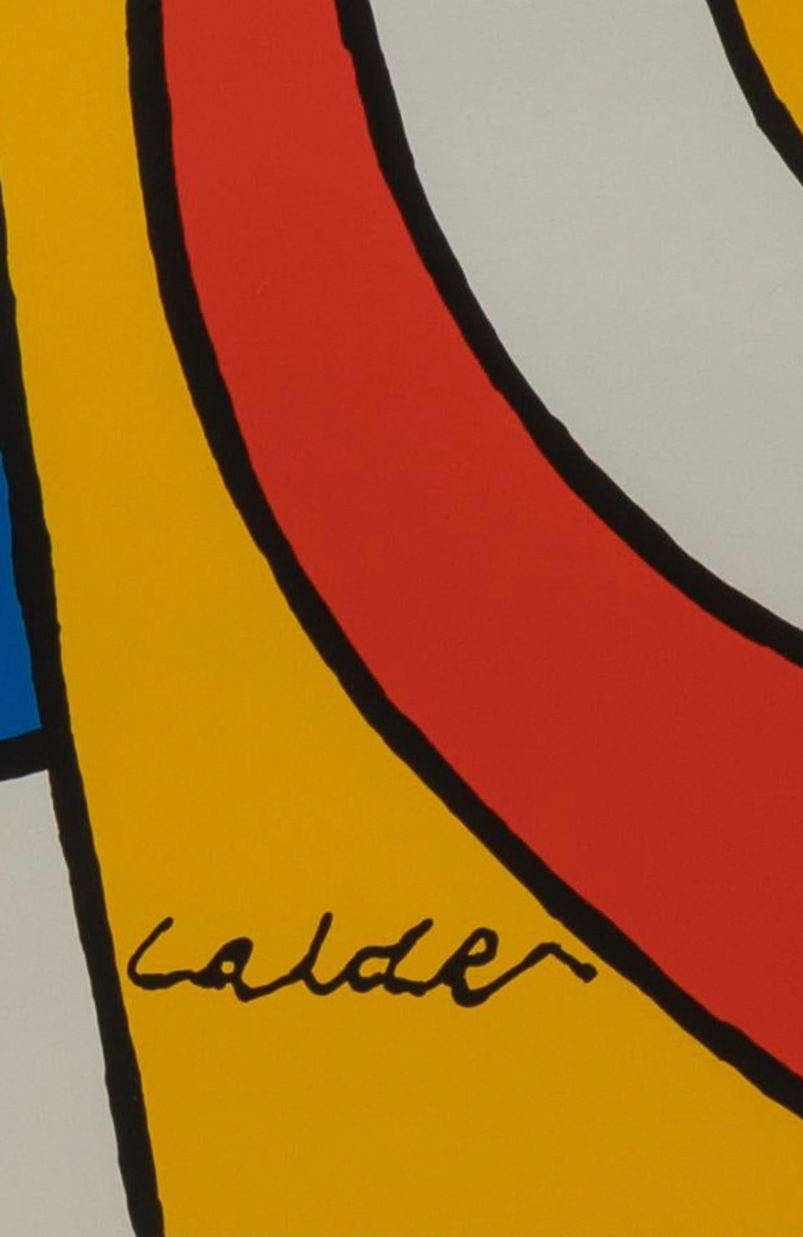 Framed Alexander Calder Israel Museum Jerusalem Exhibition Poster In Good Condition In Brooklyn, NY