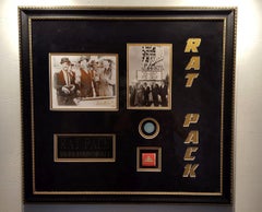 Framed and Autographed Rat Pack Collectible, Sands Casino Las Vegas