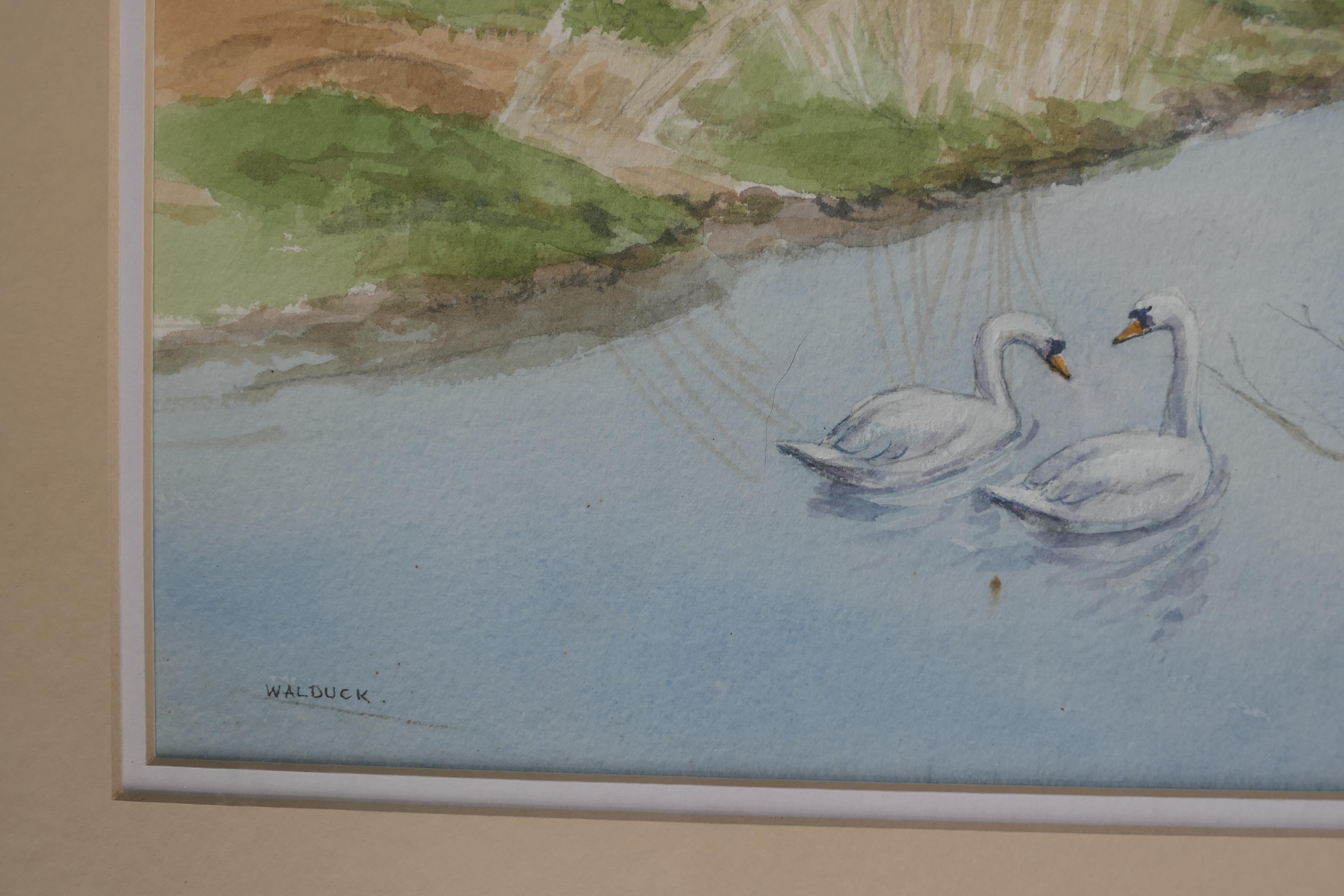 Artisanat Encre et aquarelle encadrées et émaillées de Desmond Walduck en vente