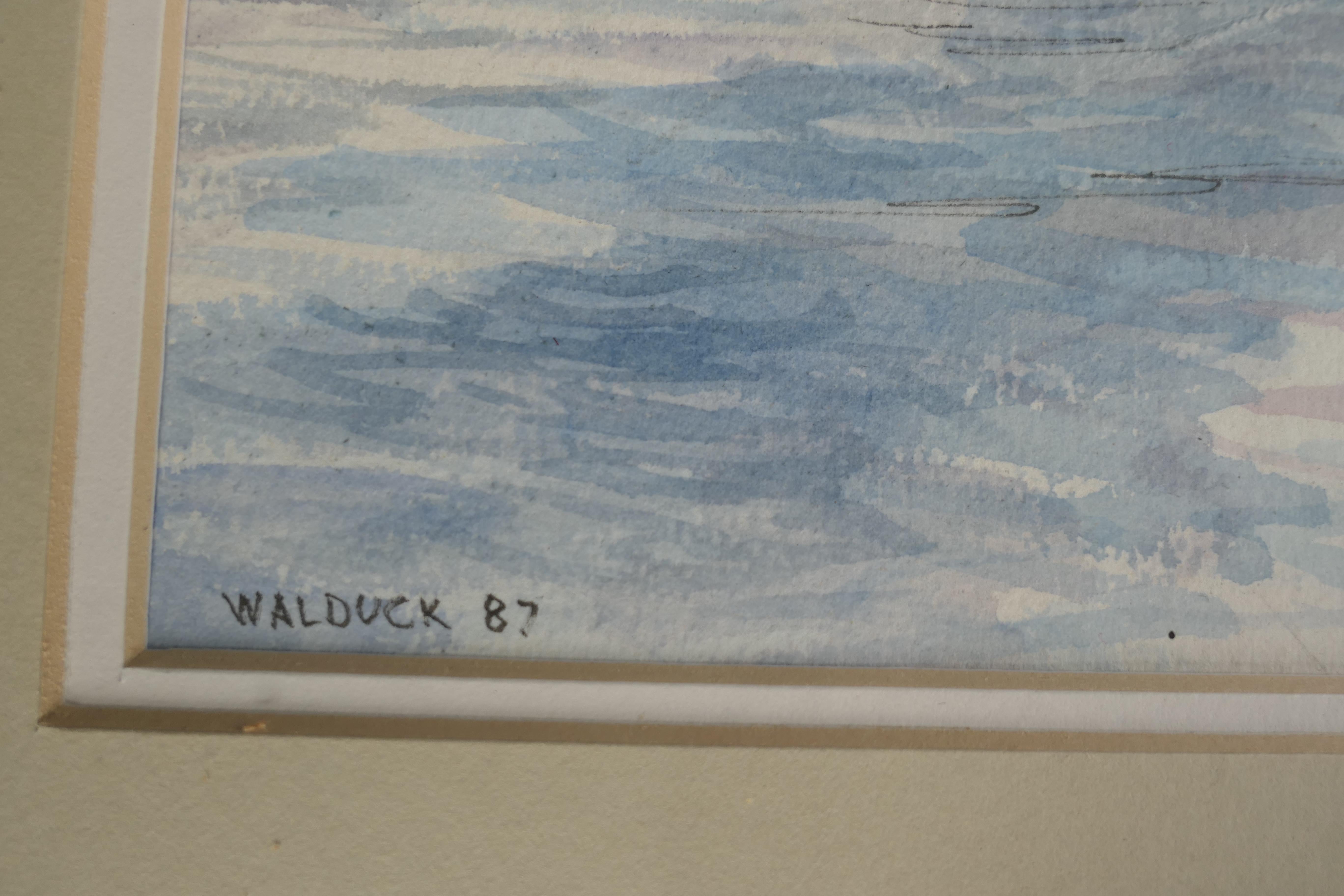 Encre et aquarelle encadrées et émaillées de Desmond Walduck    Bon état - En vente à Chillerton, Isle of Wight