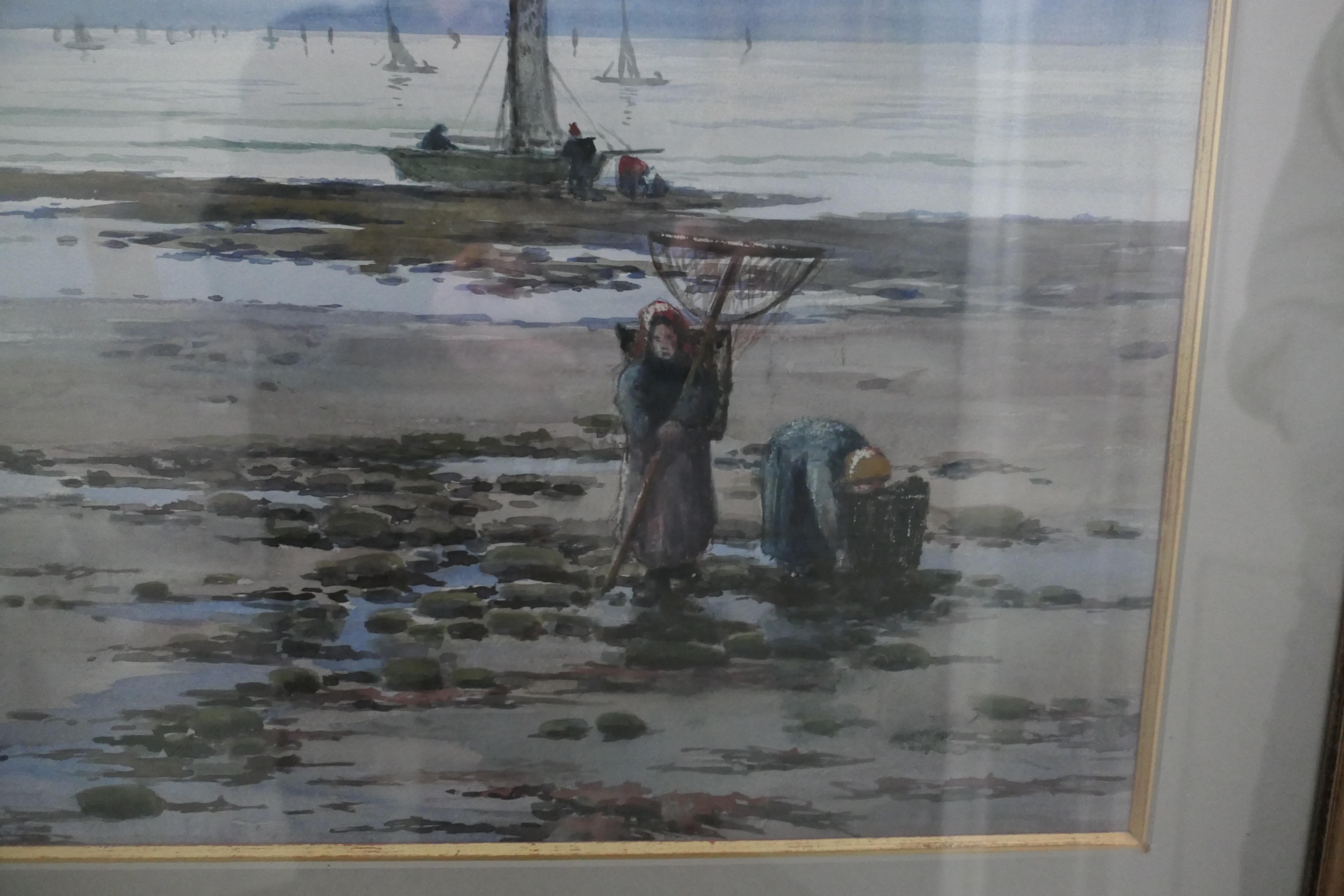 Artisanat Aquarelle encadrée et émaillée de H Hadfield Chubley  Une grande peinture à l'aquarelle en vente