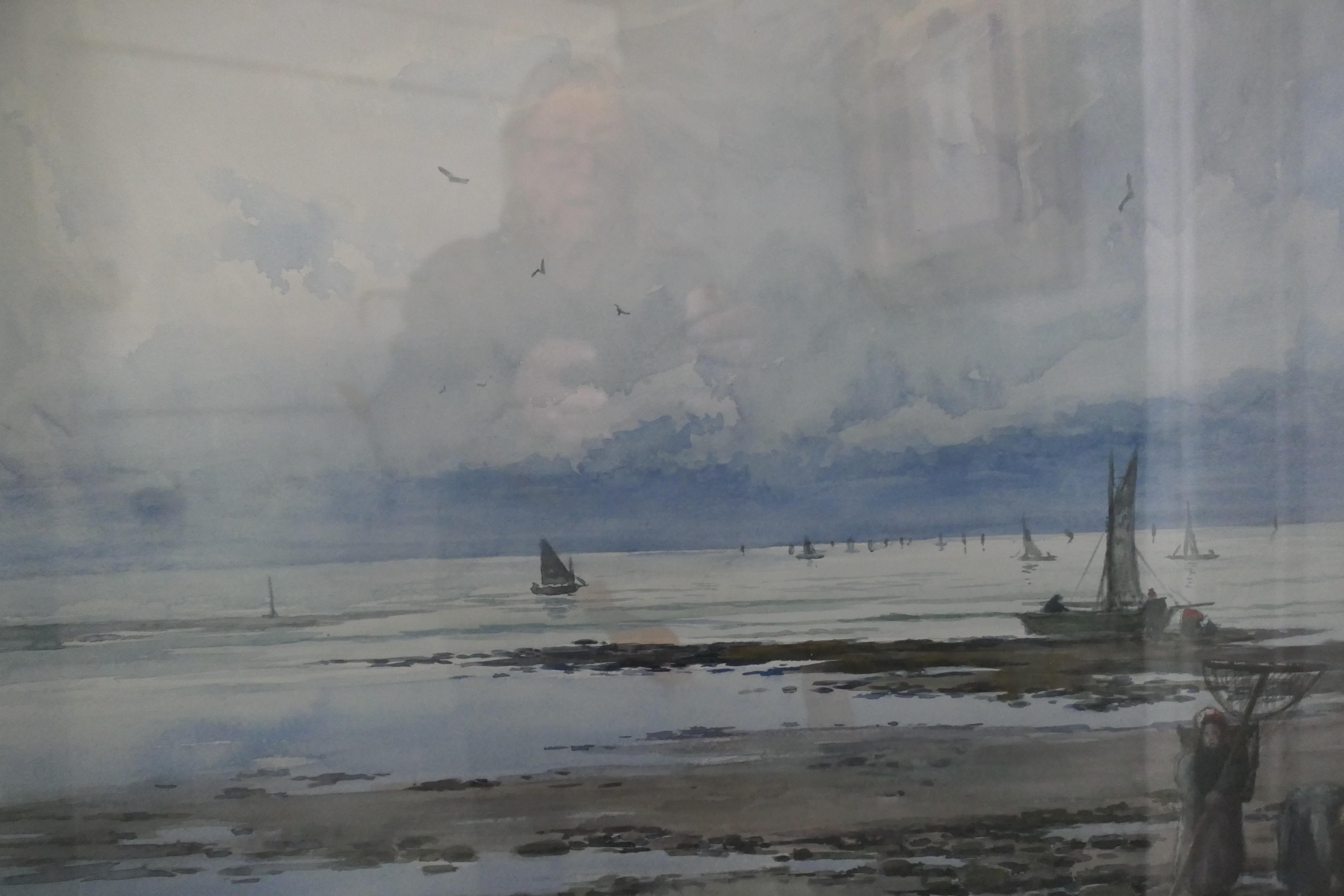 Aquarelle encadrée et émaillée de H Hadfield Chubley  Une grande peinture à l'aquarelle Bon état - En vente à Godshill, Isle of Wight