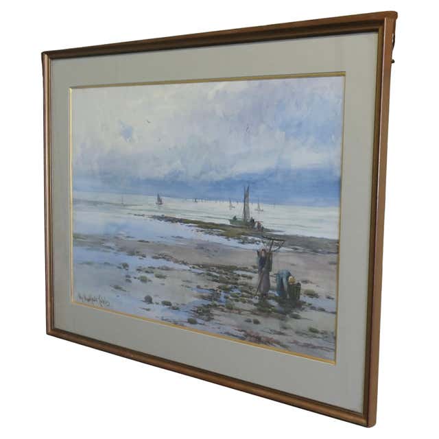 Framed and Glazed Watercolour signed Albert Procter For Sale at 1stDibs