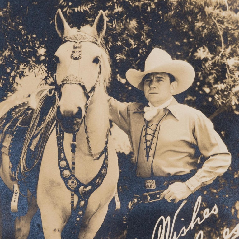 American Framed and Signed Photograph of Buck Jones For Sale