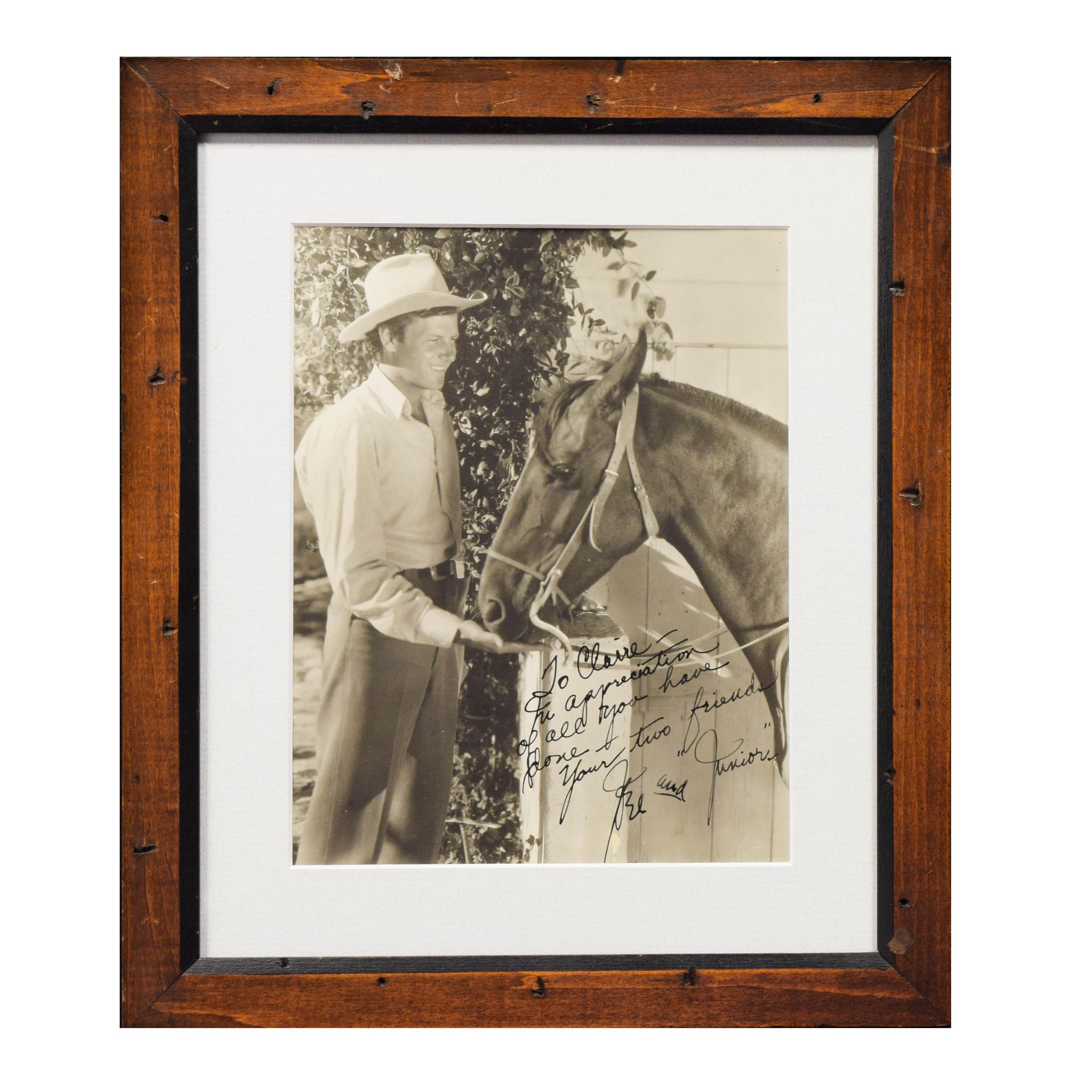 American Framed and Signed Photograph of Jerry McCree and Junio For Sale