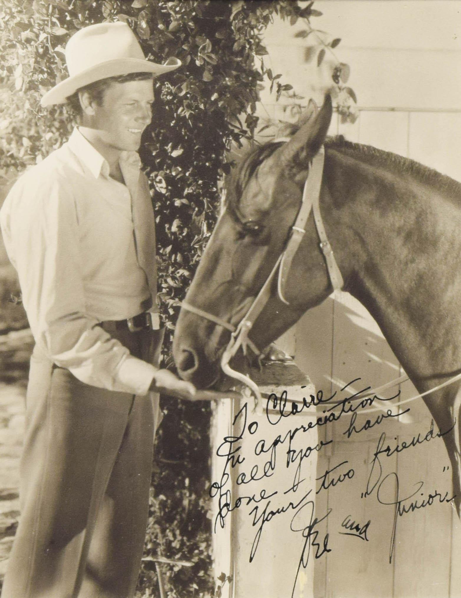 Framed and Signed Photograph of Jerry McCree and Junio In Good Condition For Sale In Coeur d'Alene, ID
