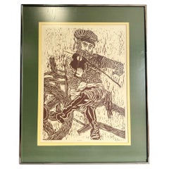 Framed and Signed Print ‚ÄúFiddler‚Äù by Heisman