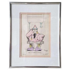 Vintage Framed and Singed Print “Broken Hearted” by Don Aceto