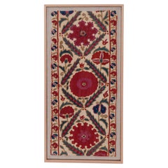 Framed Antique Bukhara Suzani Fragment, Uzbekistan