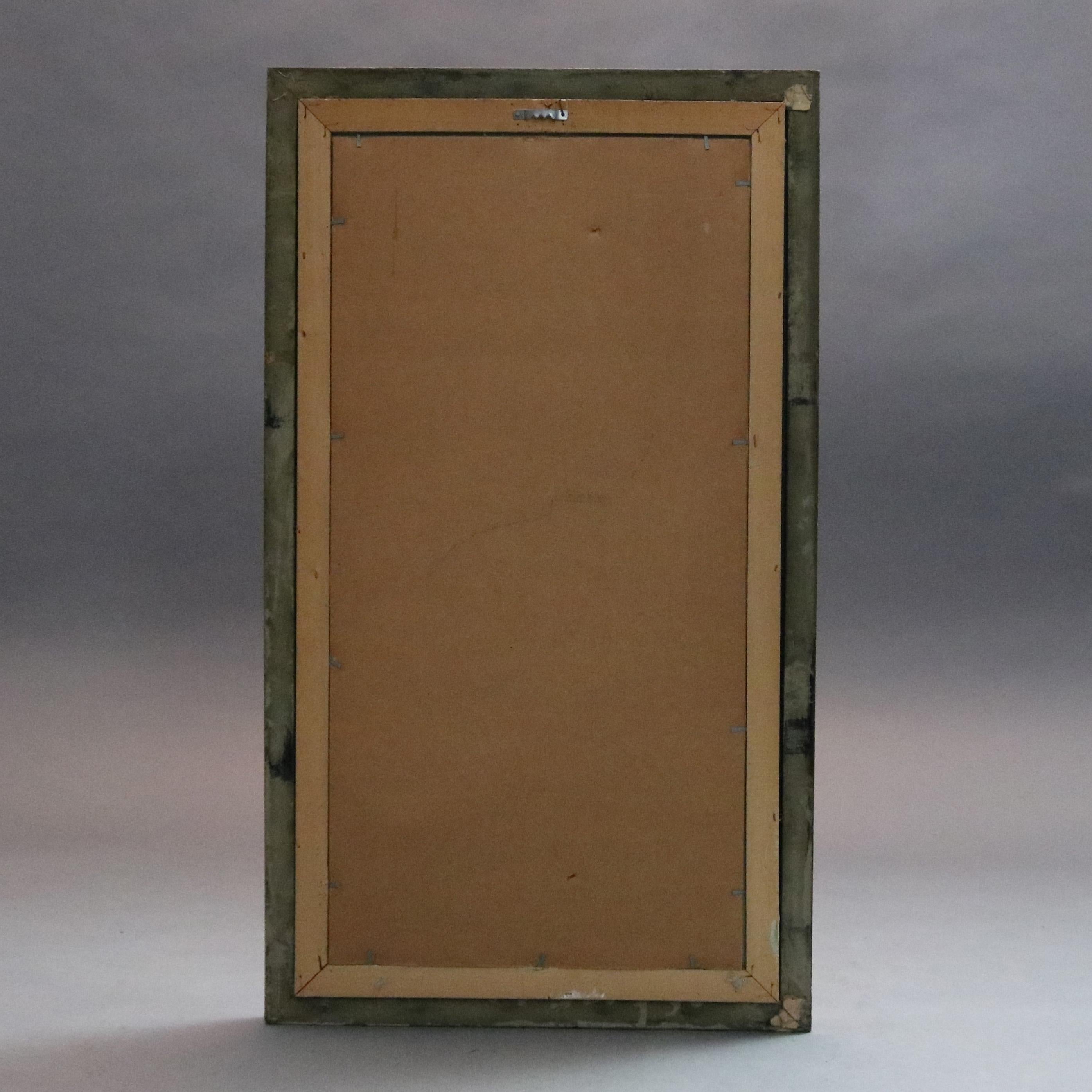 Framed Antique Chinese Ancestral Portrait Prints of Man and Woman, circa 1920 5