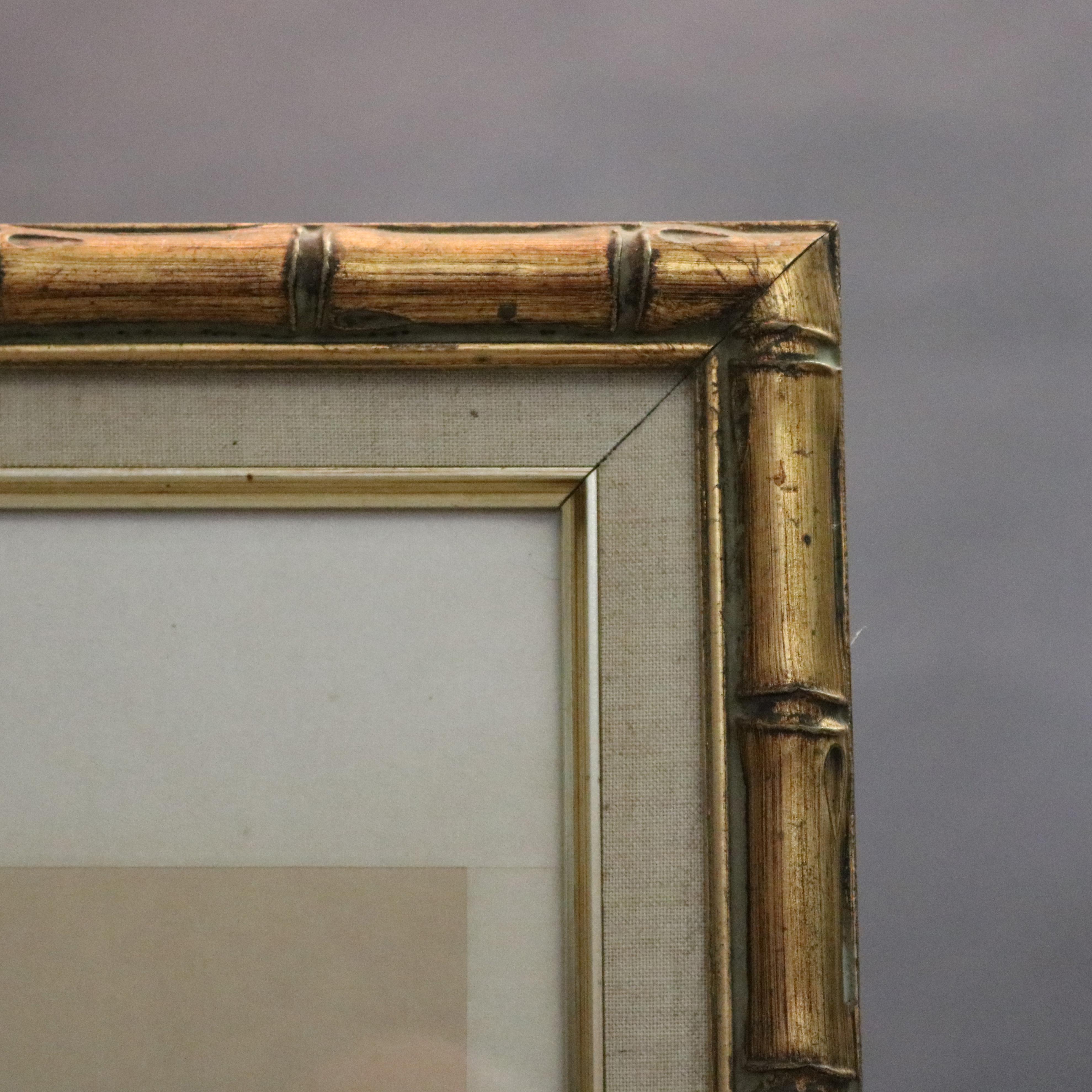 Framed Antique Chinese Ancestral Portrait Prints of Man and Woman, circa 1920 8