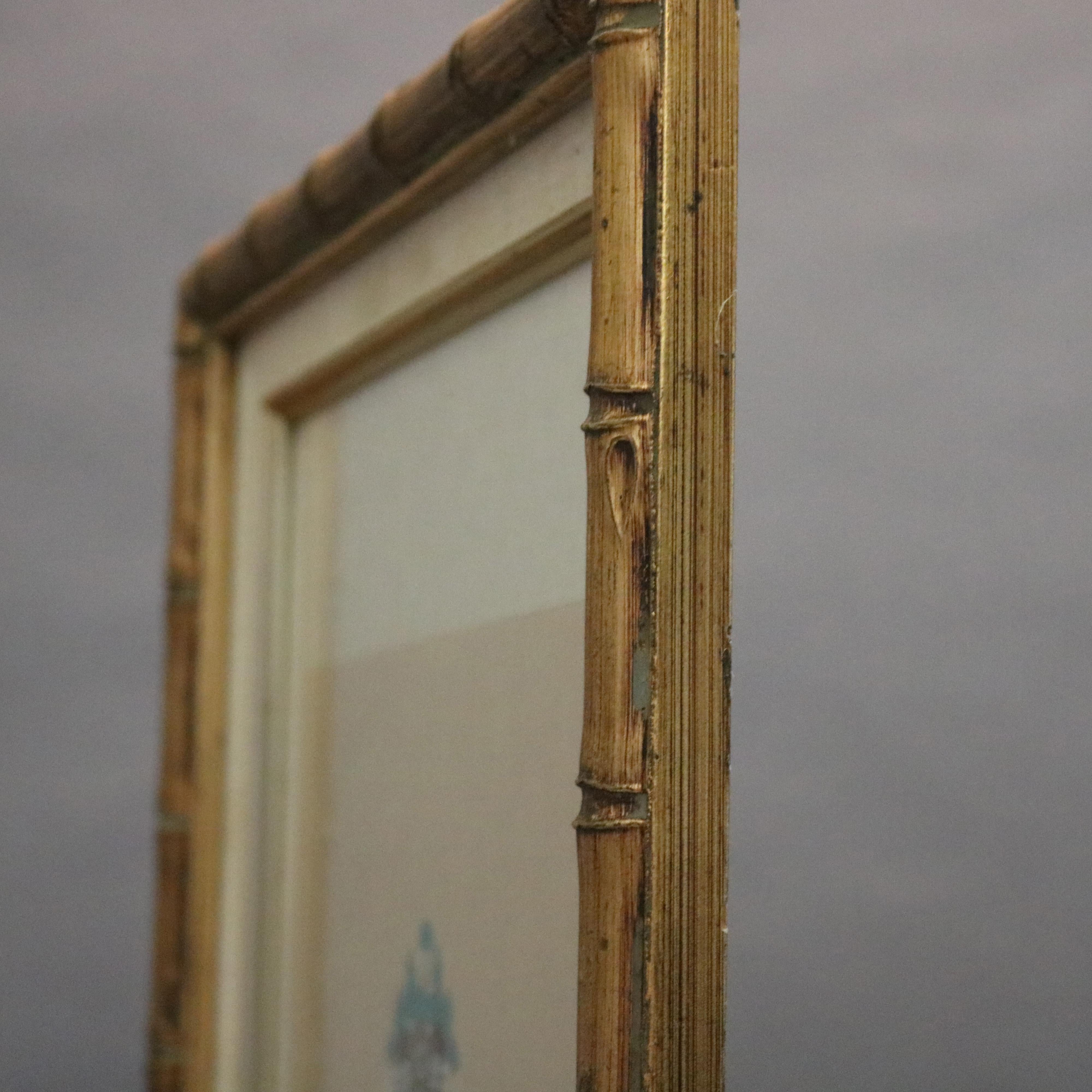 Framed Antique Chinese Ancestral Portrait Prints of Man and Woman, circa 1920 10