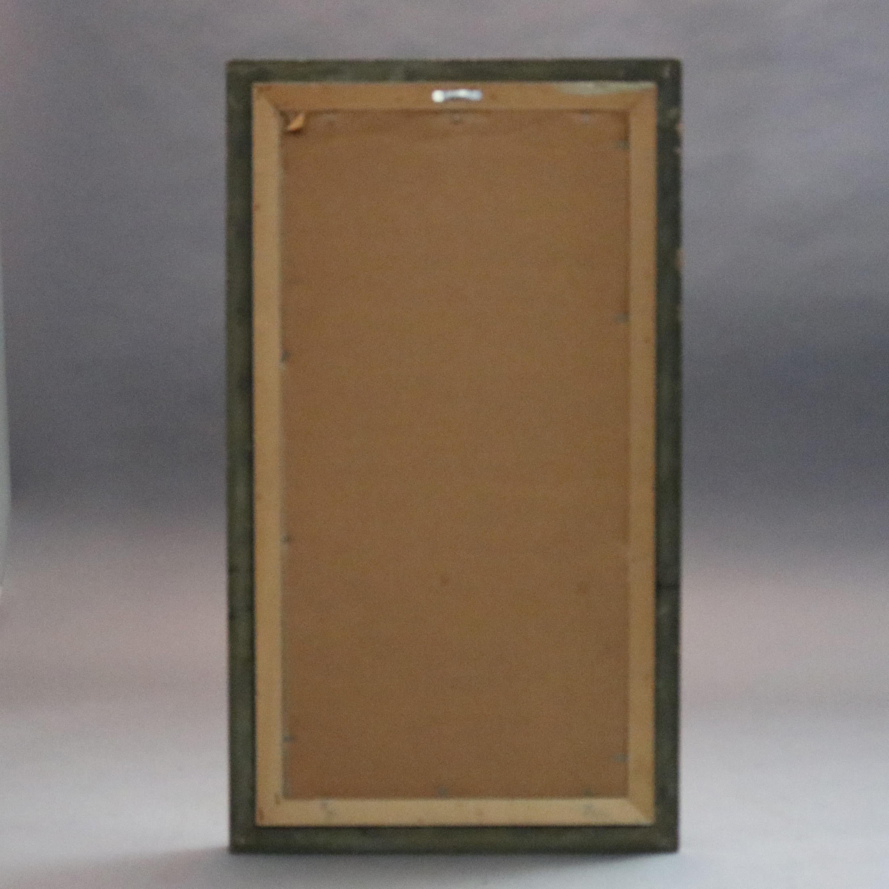 Framed Antique Chinese Ancestral Portrait Prints of Man and Woman, circa 1920 11